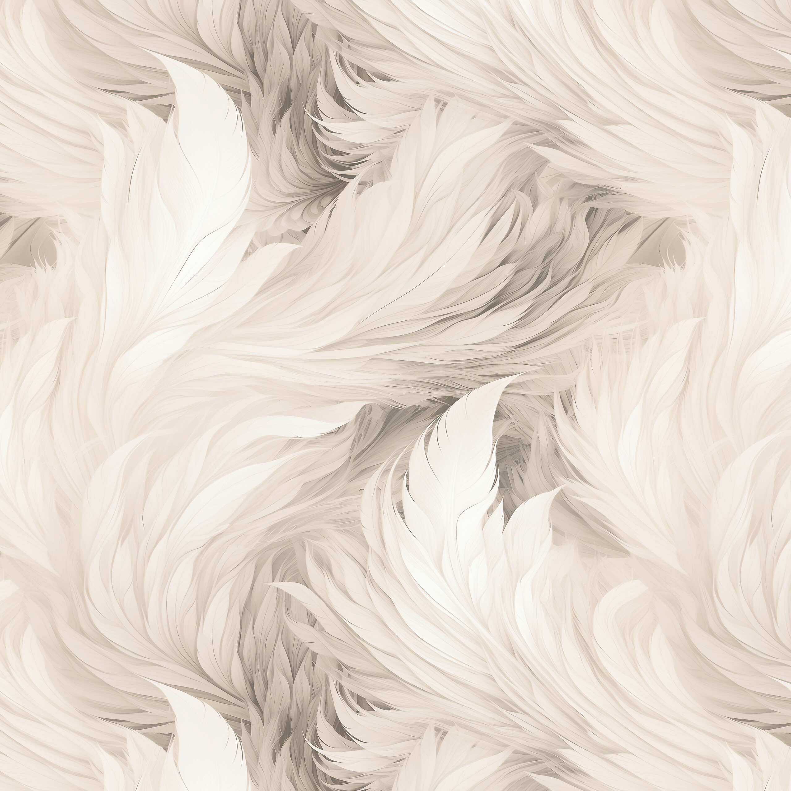 UGEPA Papiertapete Federn weiß B/L: ca. 53x1005 cm