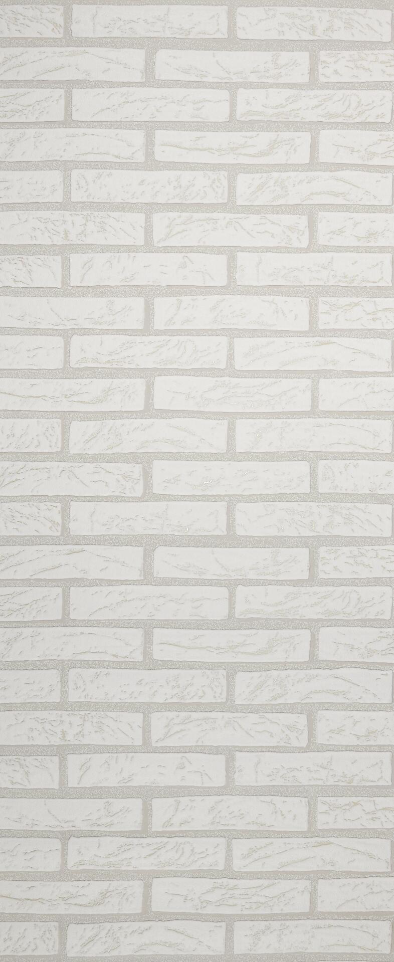 Vliestapete Steinoptik weiß B/L: ca. 53x1005 cm