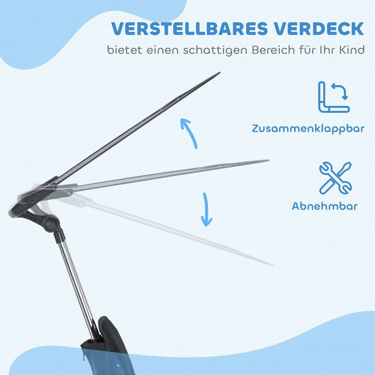 HOMCOM Kinderdreirad blau B/H/L: ca. 47x98x105 cm