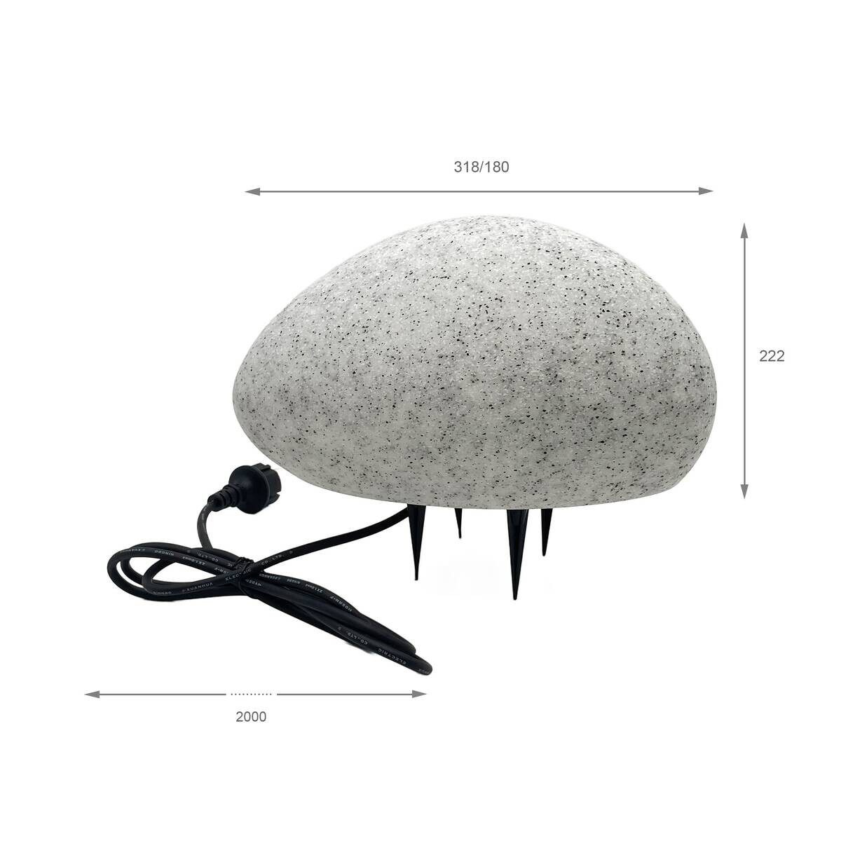 Außenleuchte stein B/H/L: ca. 20x33x20 cm