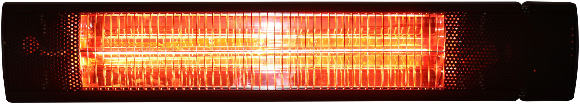 Infrarot Heizstrahler schwarz Chrom Aluminium B/H/T: ca. 60,5x10,5x16 cm