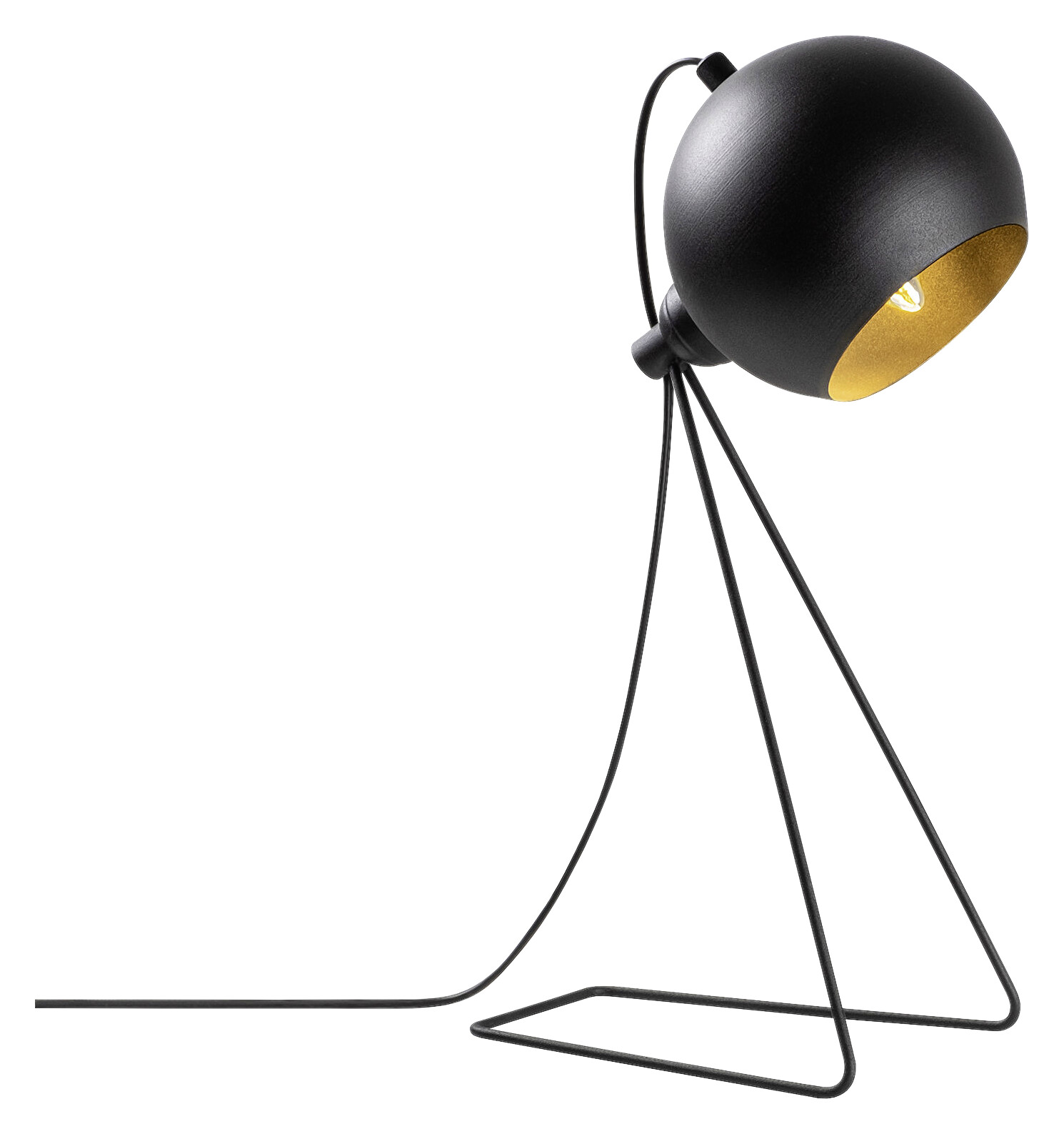 Opviq Tischleuchte Mixed-11500 gold schwarz B/H/T/L: ca. 15x45x15x28 cm E14 1 Brennstellen