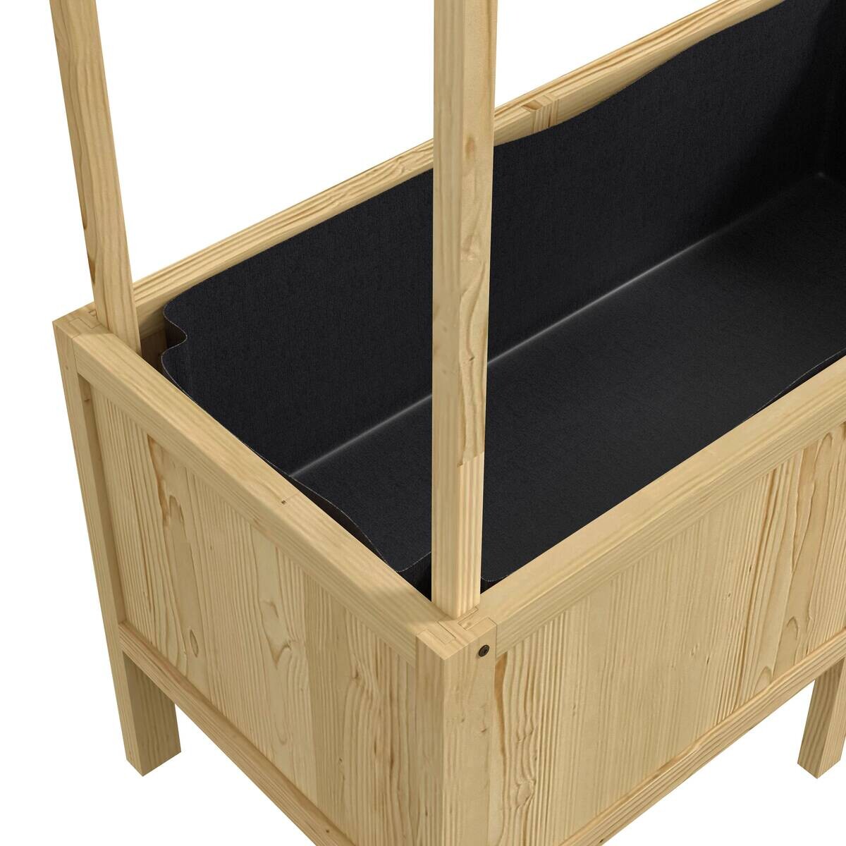 Outsunny Hochbeet natur Edelstahl B/H/L: ca. 60x110x152 cm