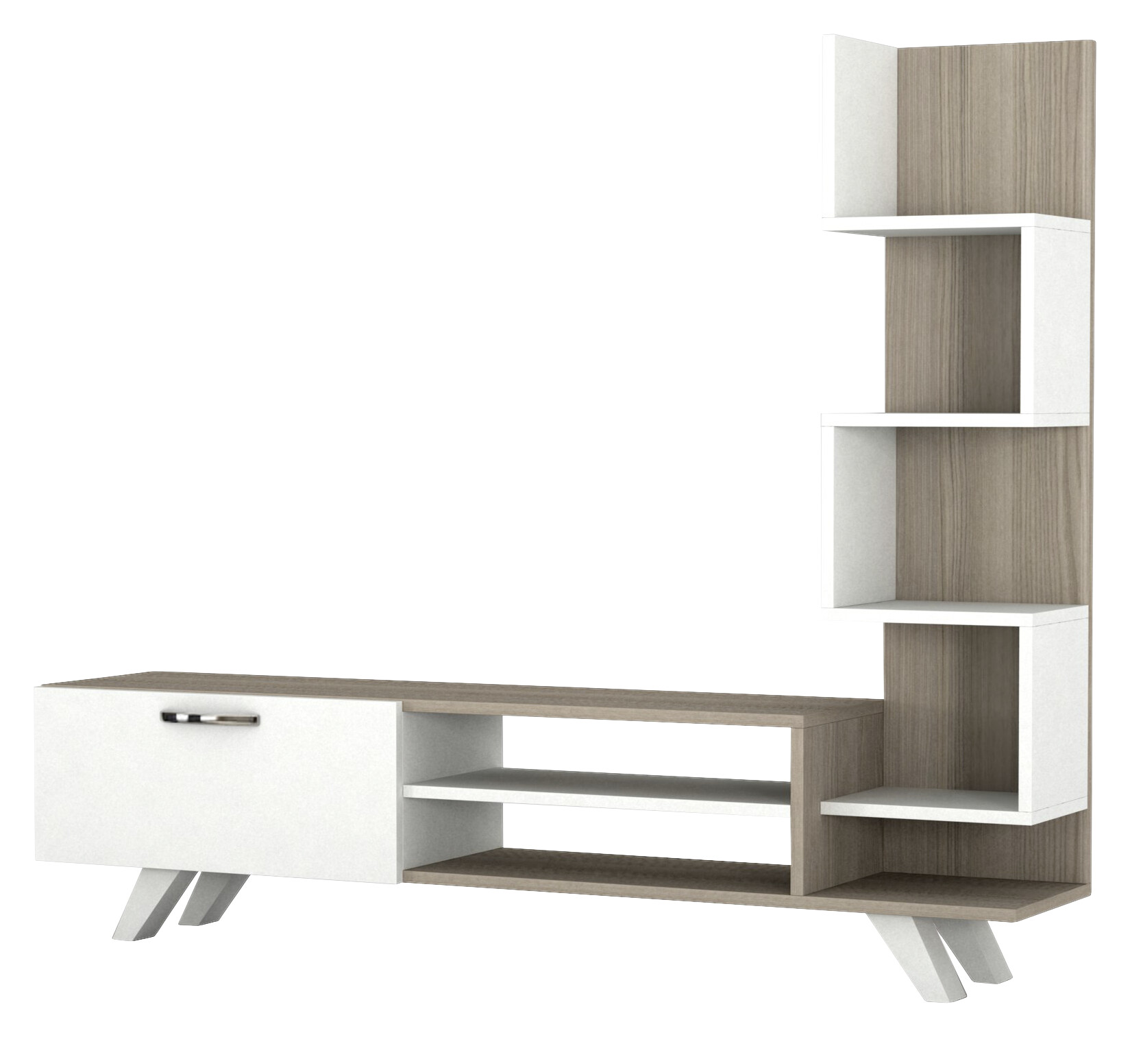 Wohnwand Ceren weiß Cordoba B/H/T: ca. 148x121x29 cm