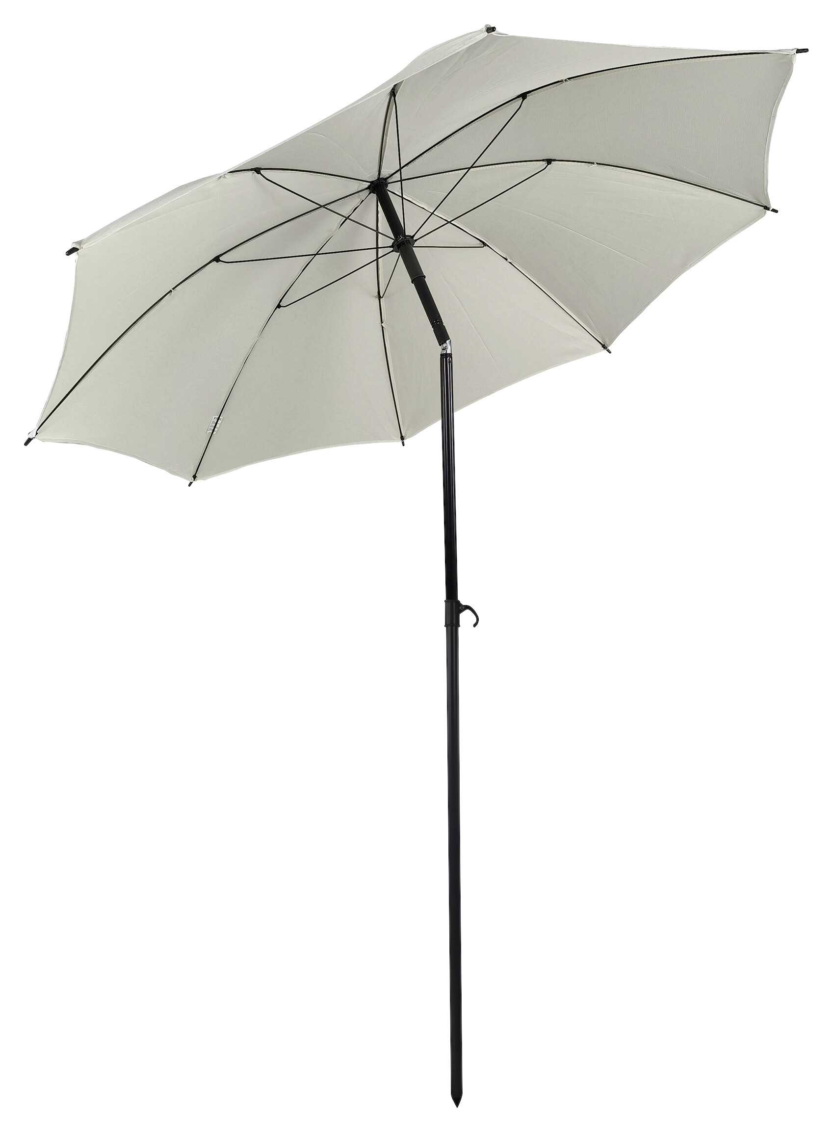 VCM Balkon-Sonnenschirm beige Stahl H/D: ca. 280x180 cm