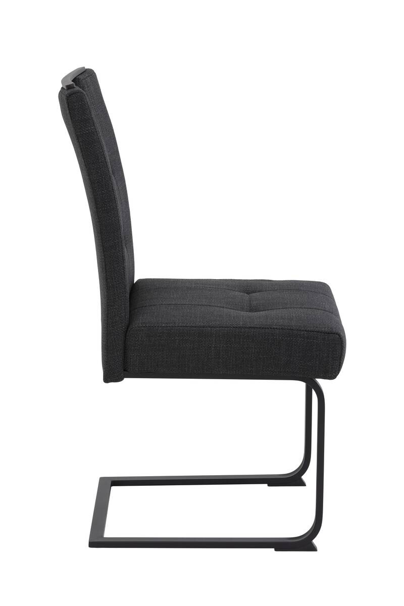 Schwingstuhl Wien anthrazit schwarz Microfaser Metall