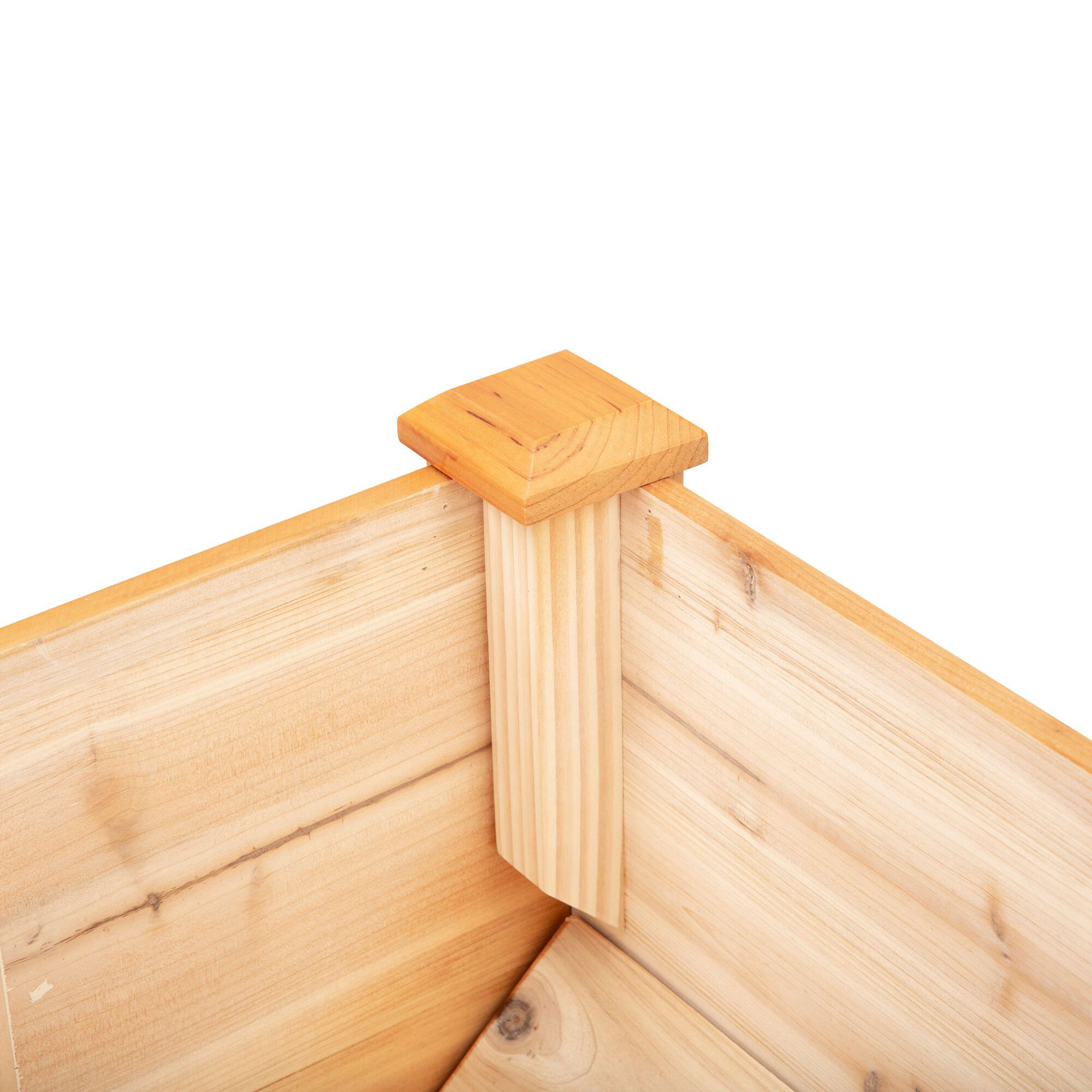 Outsunny Hochbeet mit 4 Hake natur Metall B/H/L: ca. 60x81x120 cm