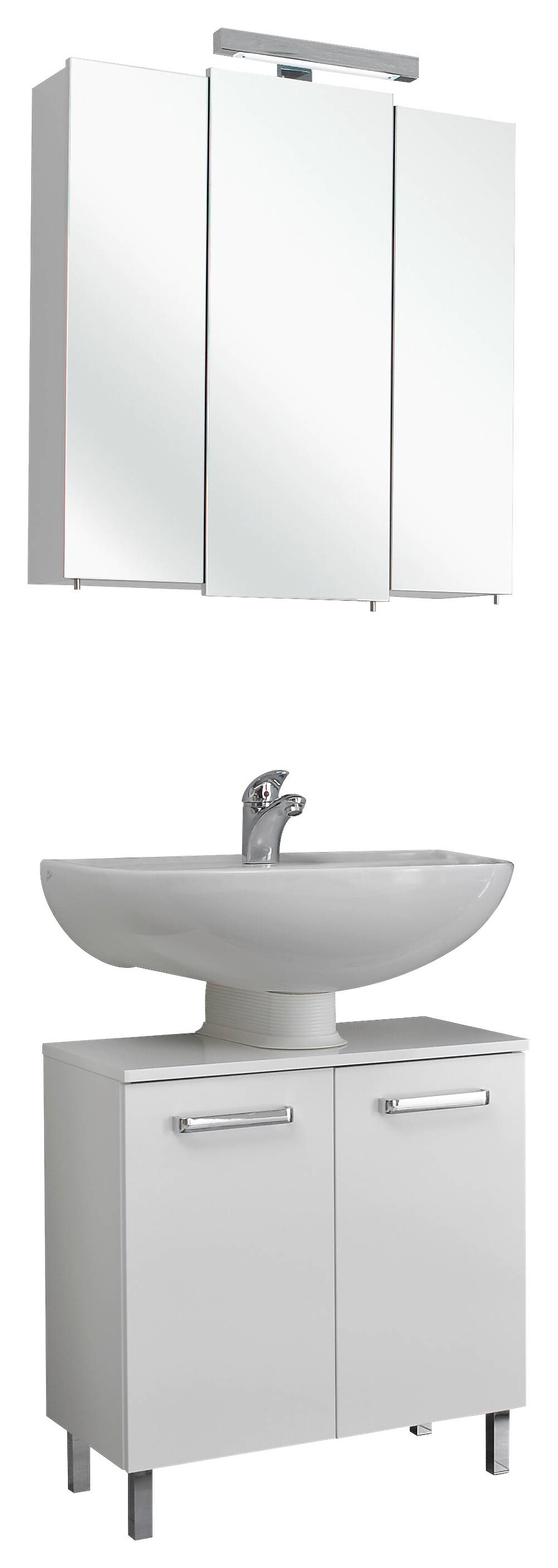 Badezimmer-Set Quickset 312 weiß glanz B/H/T: ca. 68x200x33 cm