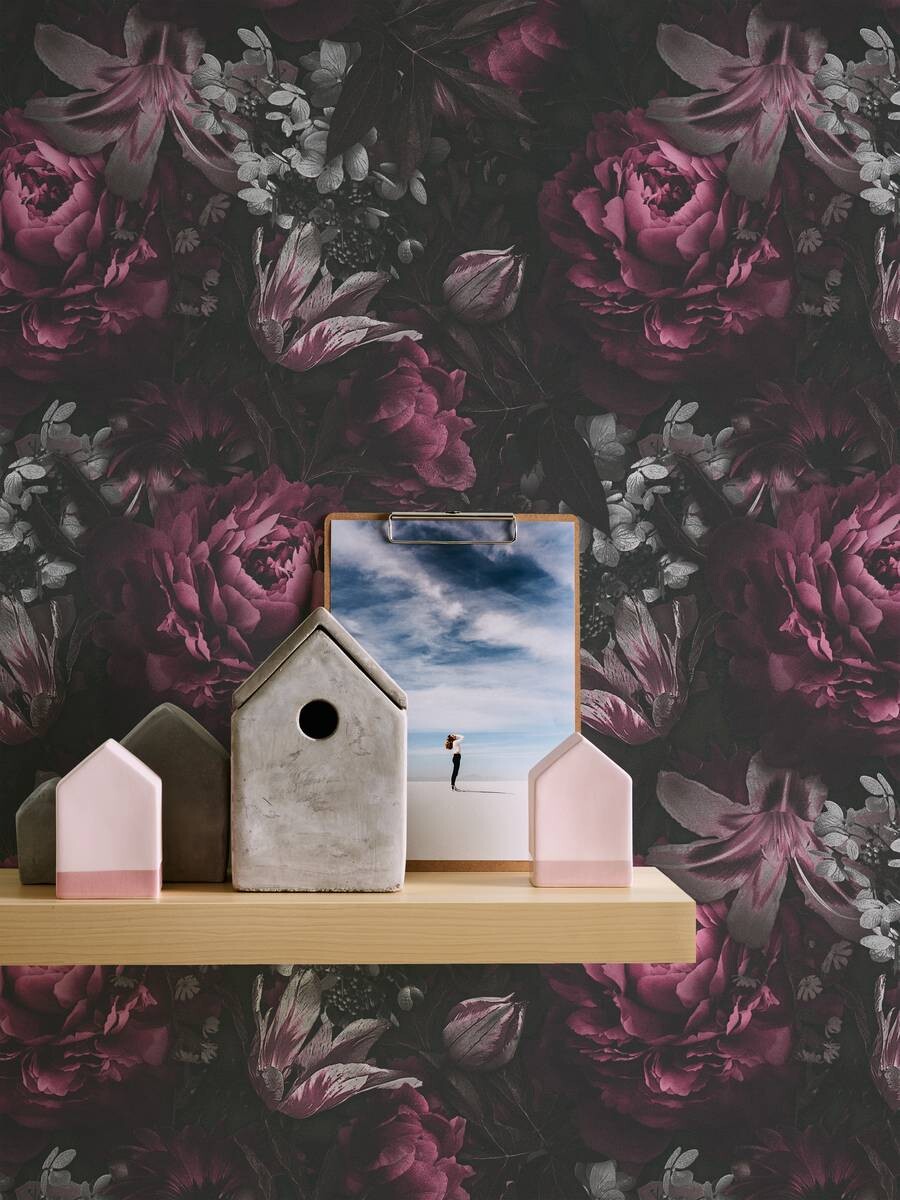 A.S.Creation Vliestapete Floral Floral lila B/H: ca. 0,53x10,05 cm