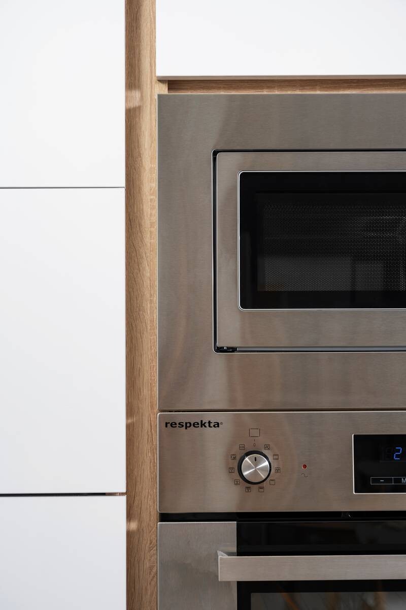 Respekta Küchenblock Premium grau hochglänzend B/H/T: ca. 345x220,5x60 cm