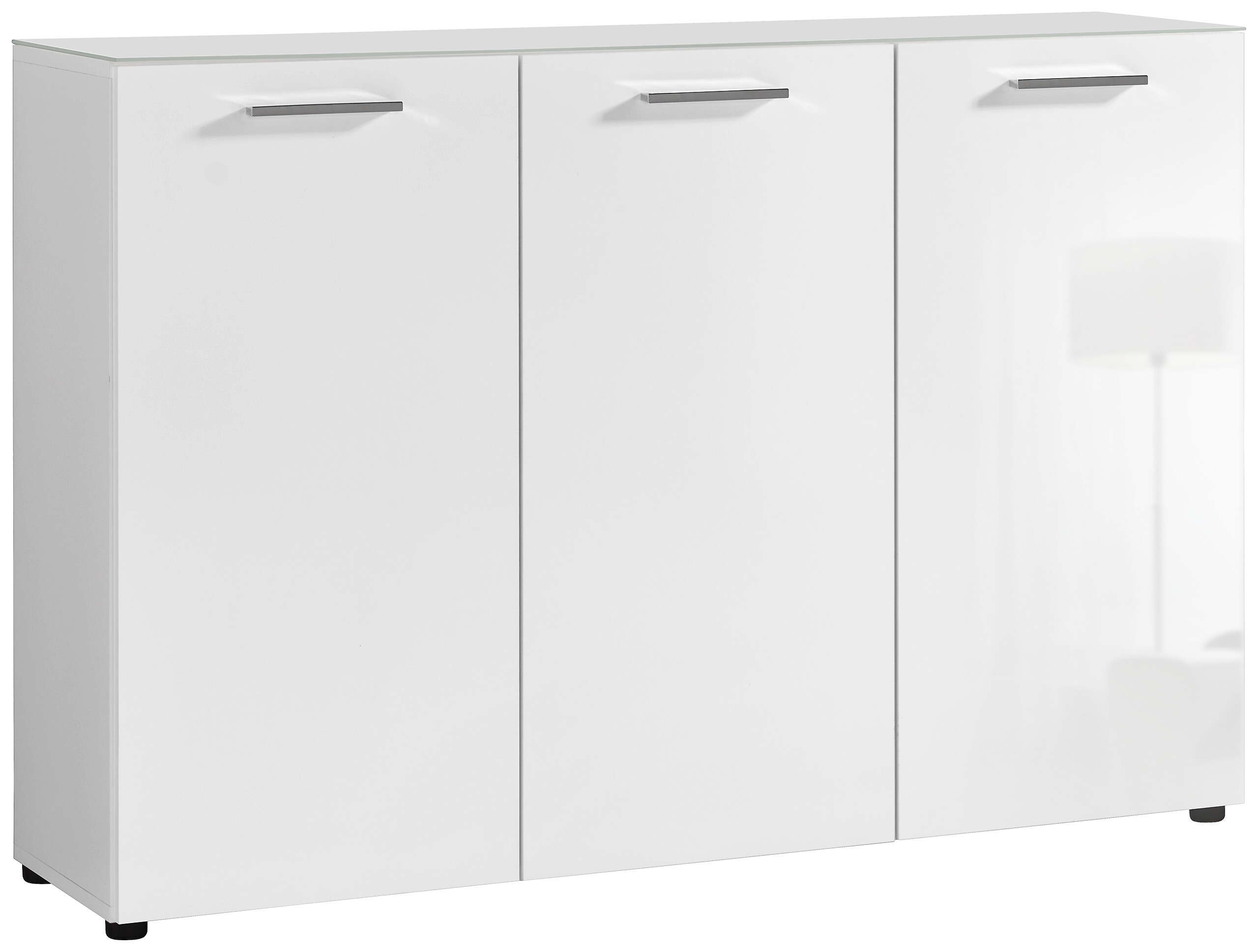 Kommode Rio weiß weiß glänzend B/H/T: ca. 120x83x35 cm