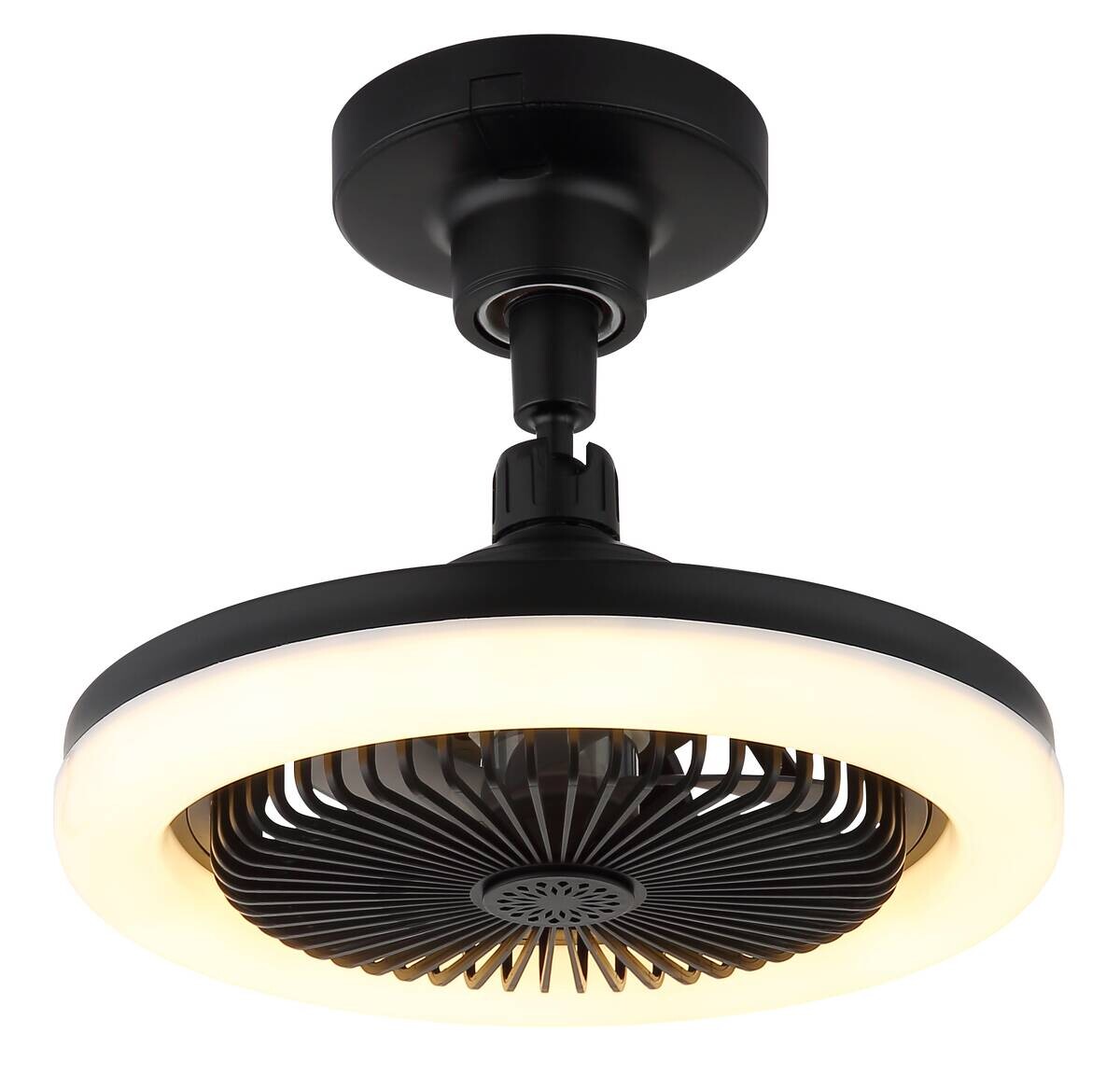 GLOBO Deckenventilator Opal mattschwarz H/D: ca. 21,7x25,8 cm max. 20 W