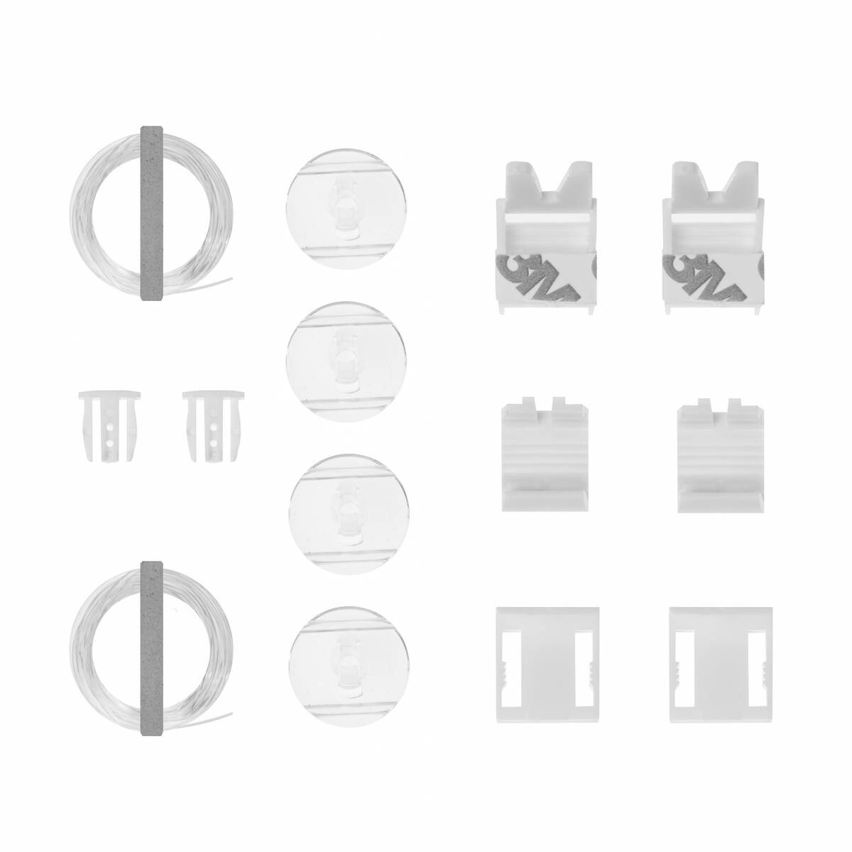 LICHTBLICK Verspannung für Doppelrollo weiß 2 Packstücke