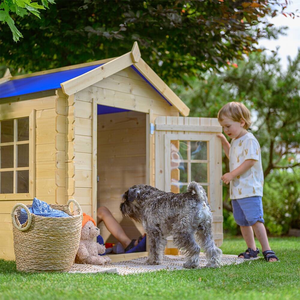 Timbela Kinderspielhaus M570M blau B/H/L: ca. 114x121x111 cm