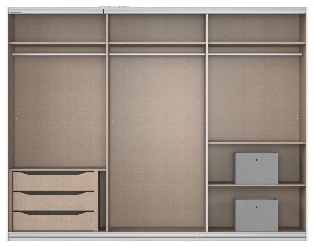 Kleiderschrank Kulmbach grau B/H/T: ca. 271x210x62 cm