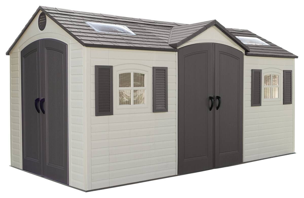 Lifetime Gerätehaus Residenz hellgrau B/H/L: ca. 457,2x243,84x243,84 cm