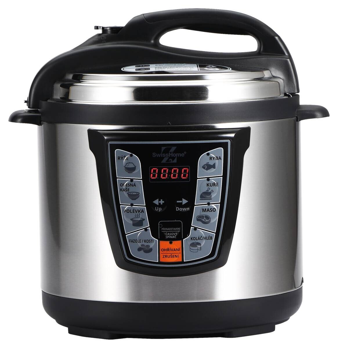 SWISS HOME Schnellkochtopf LOW COOKER schwarz Edelstahl