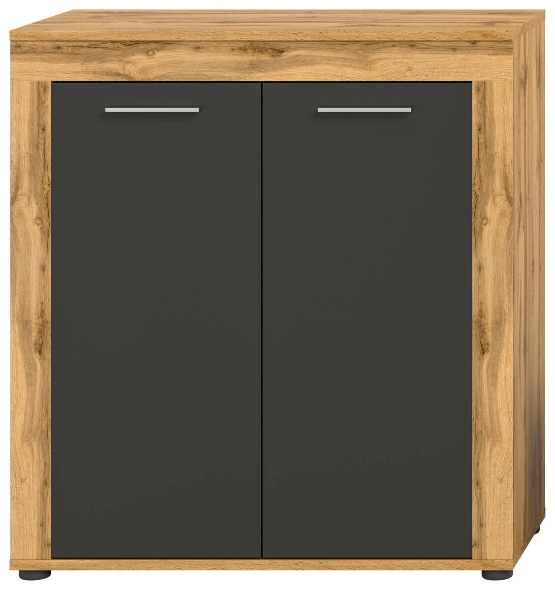 Highboard Jam Eiche Wotan Nachbildung grau B/H/T: ca. 80x88x35 cm