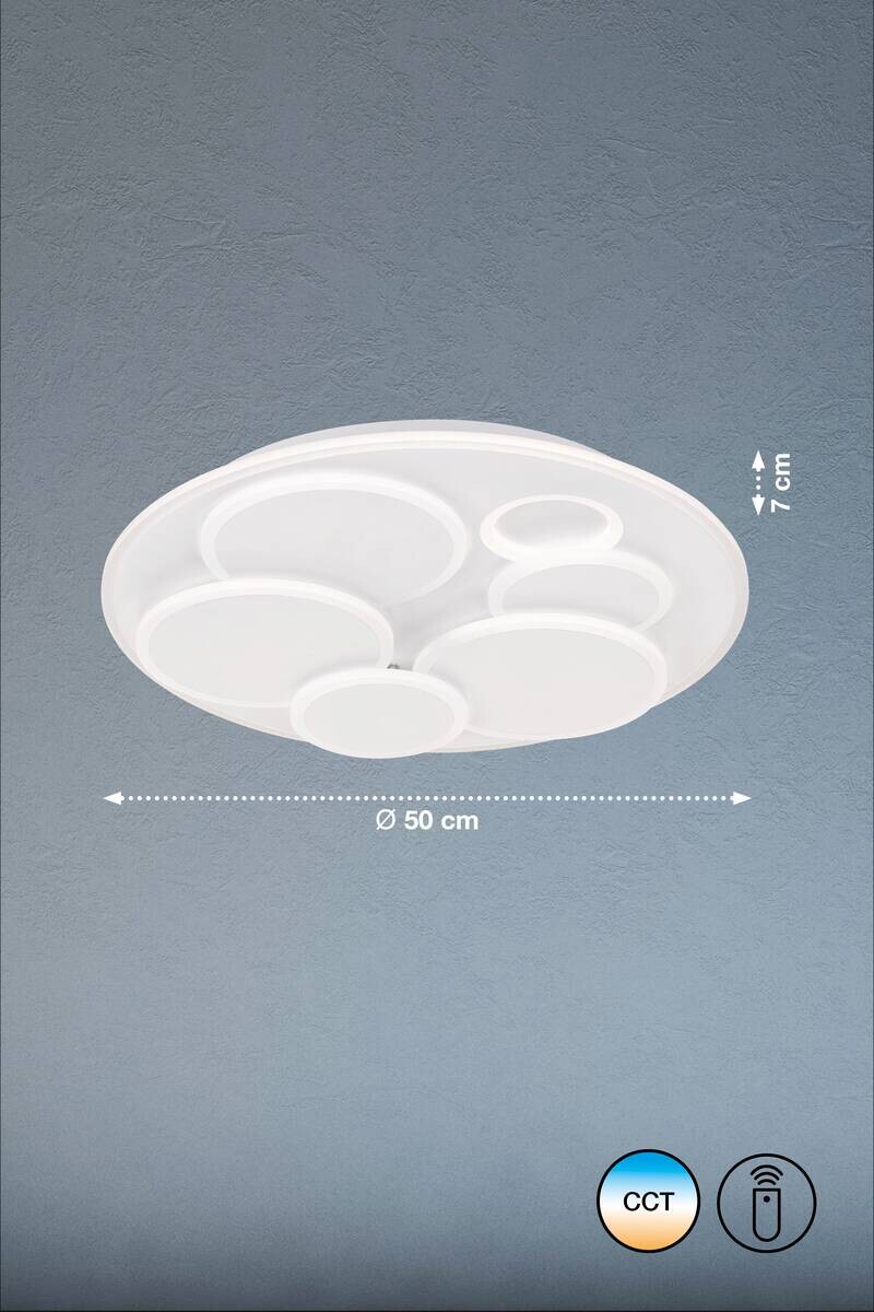Fischer & Honsel LED-Deckenleuchte 21162 weiß Acryl H/D: ca. 7x50 cm 1 Brennstellen