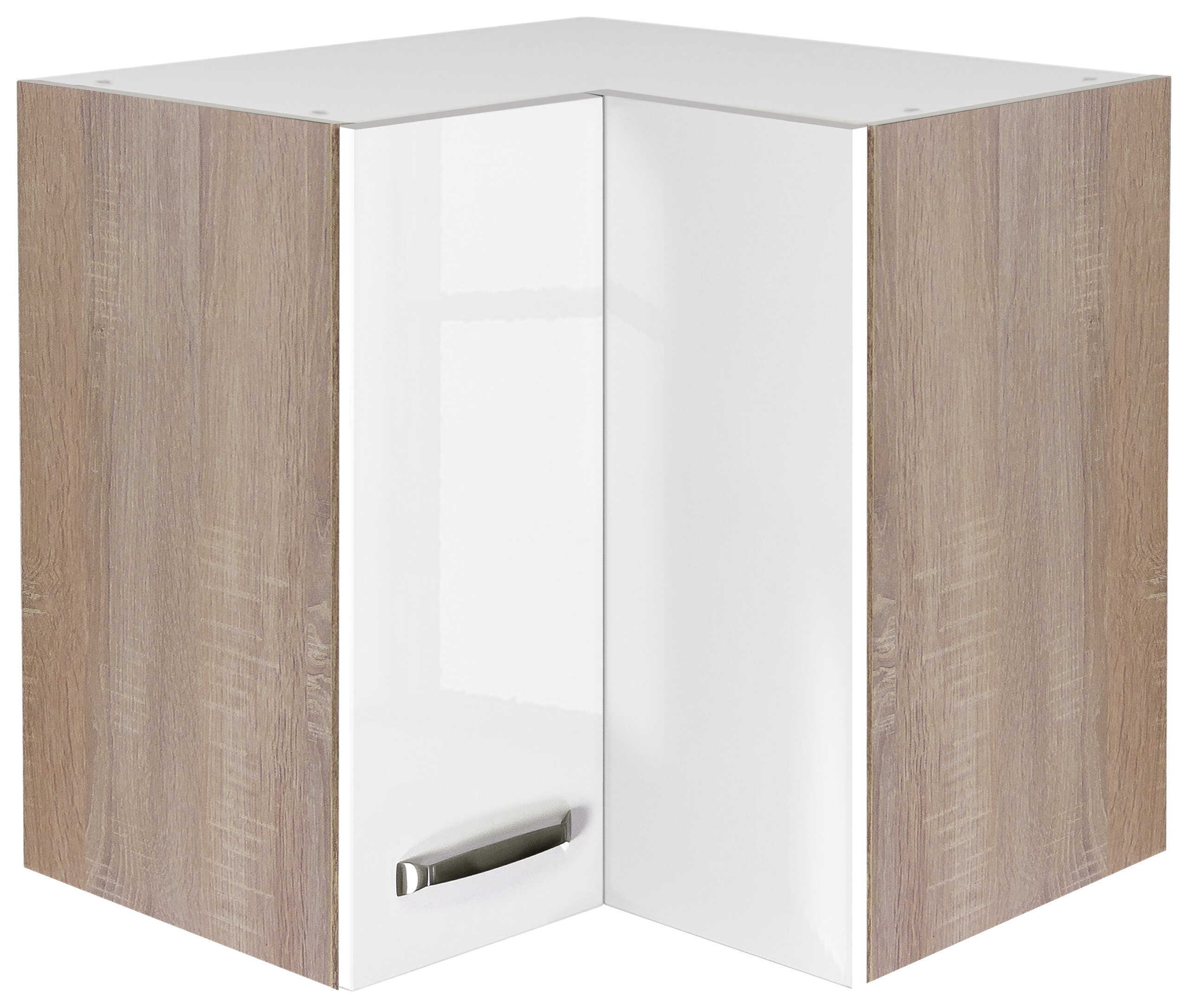 Eckhängeschrank Valero weiß Hochglanz B/H/T: ca. 60x54,8x32 cm