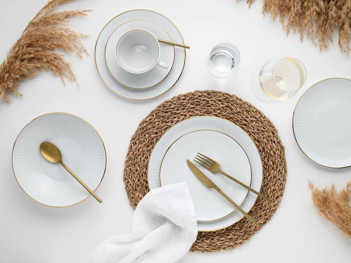 CreaTable Kombiservice Valencia gold Porzellan 30 tlg.