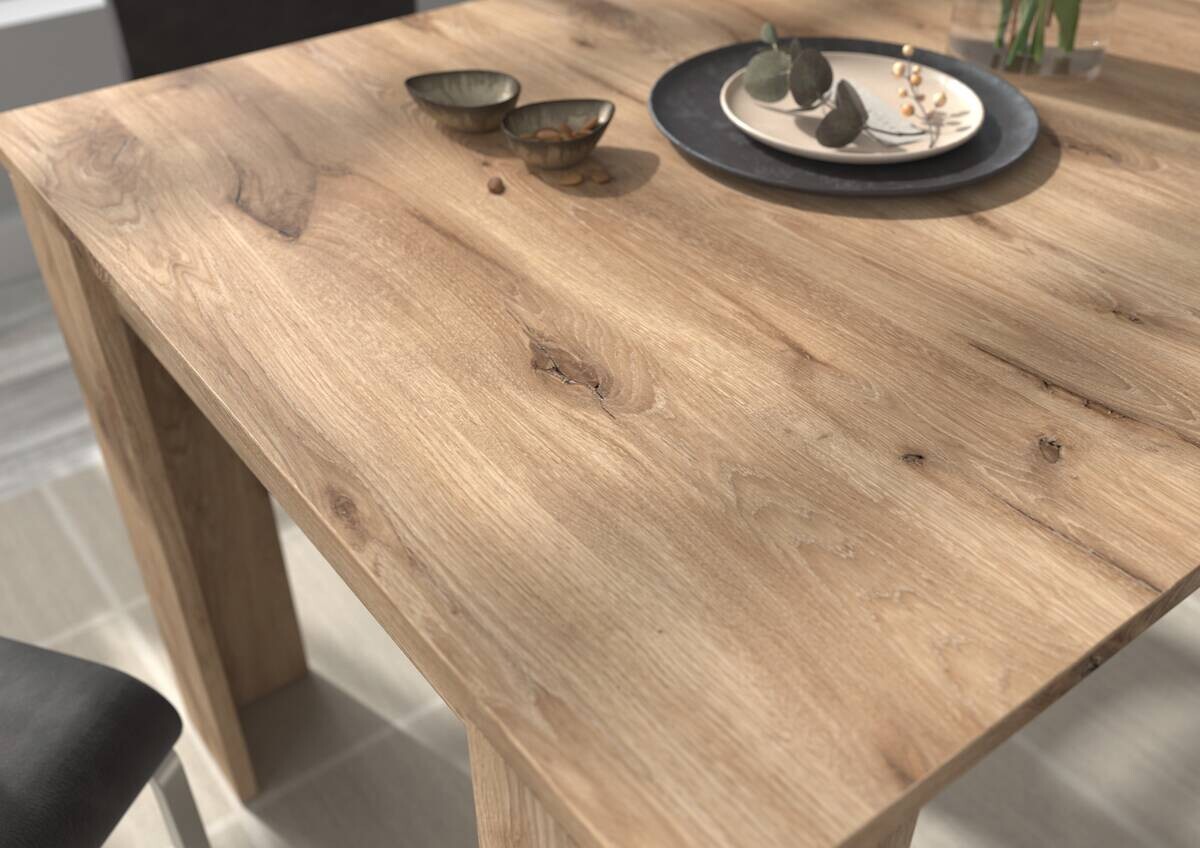 Esstisch Titan Eiche Nox Oak Nachbildung B/H/L: ca. 90x76x200 cm