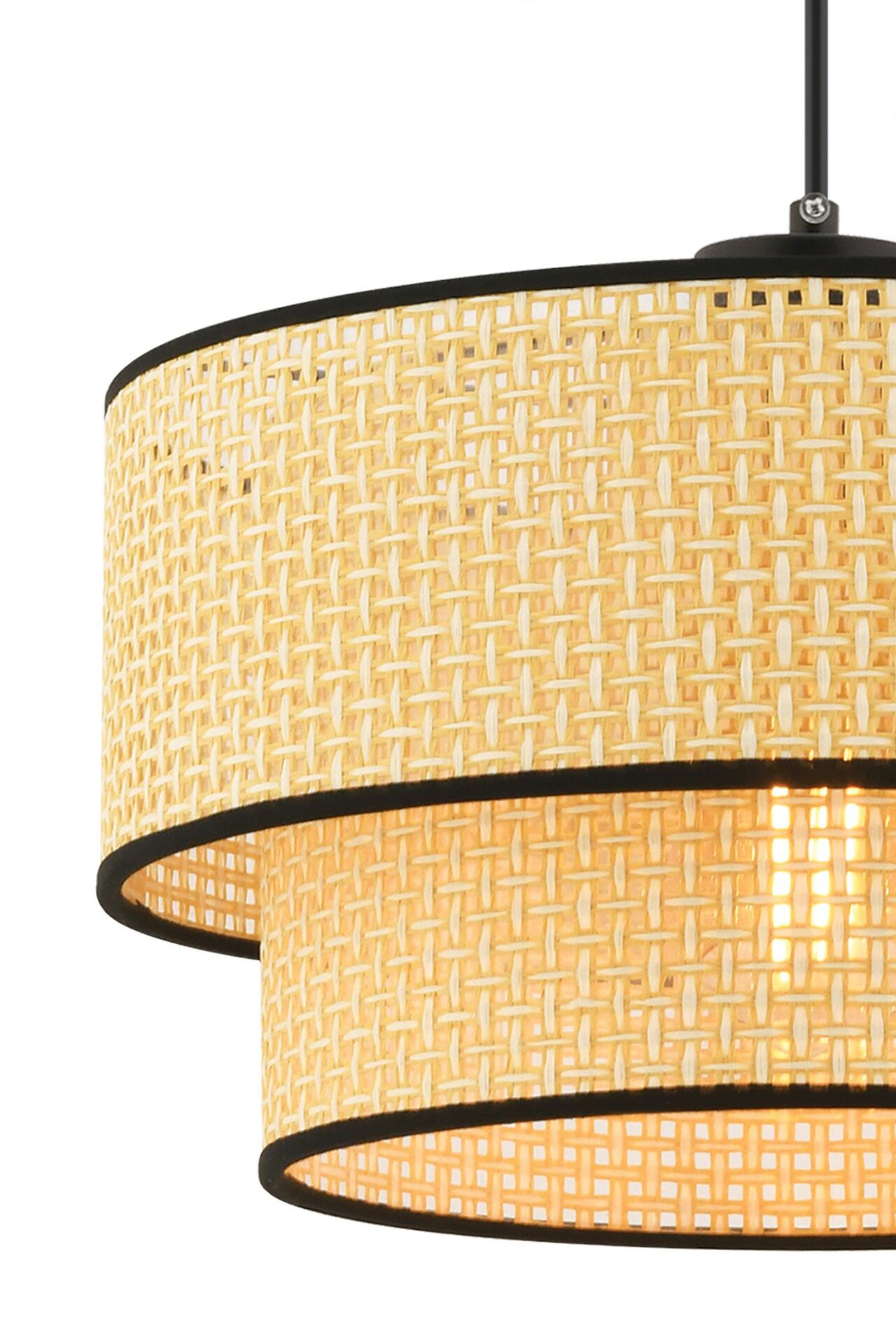 Opviq Pendelleuchte Echo Hazeran kamel Baumwolle B/H/T/L/D: ca. 30x65x30x30x30 cm E27 1 Brennstellen