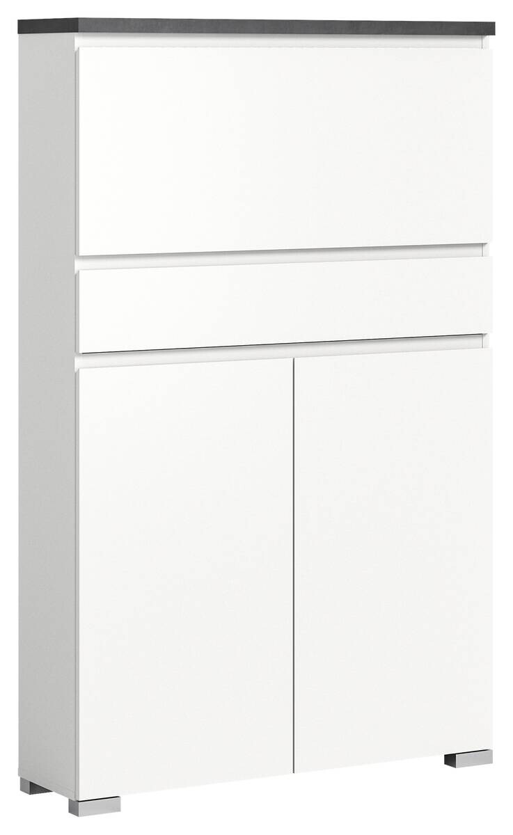 Schuhschrank Shoelove weiß grau B/H/T: ca. 95x151x27 cm Schuhschrank Shoelove weiß grau B/H/T: ca. 95x151x27 cm