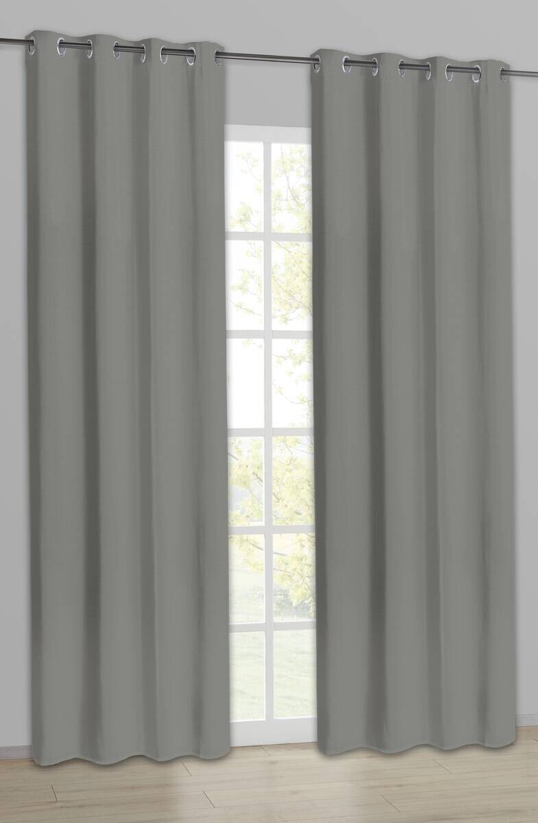 Verdunklungsvorhang Darkness silber B/L: ca. 135x245 cm