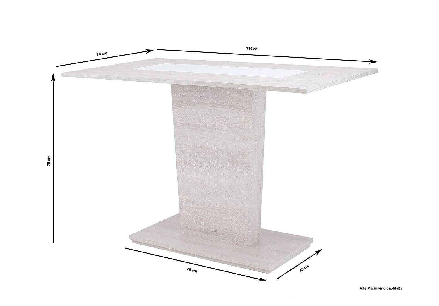 Tisch VIENNA Eiche Sonoma Nachbildung B/H/T: ca. 110x75x70 cm