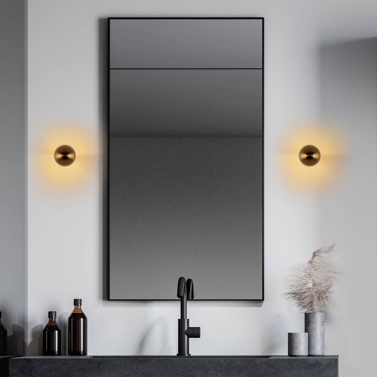 Opviq Wandleuchte gold Metall B/H/L: ca. 12x16x12 cm G9 1 Brennstellen