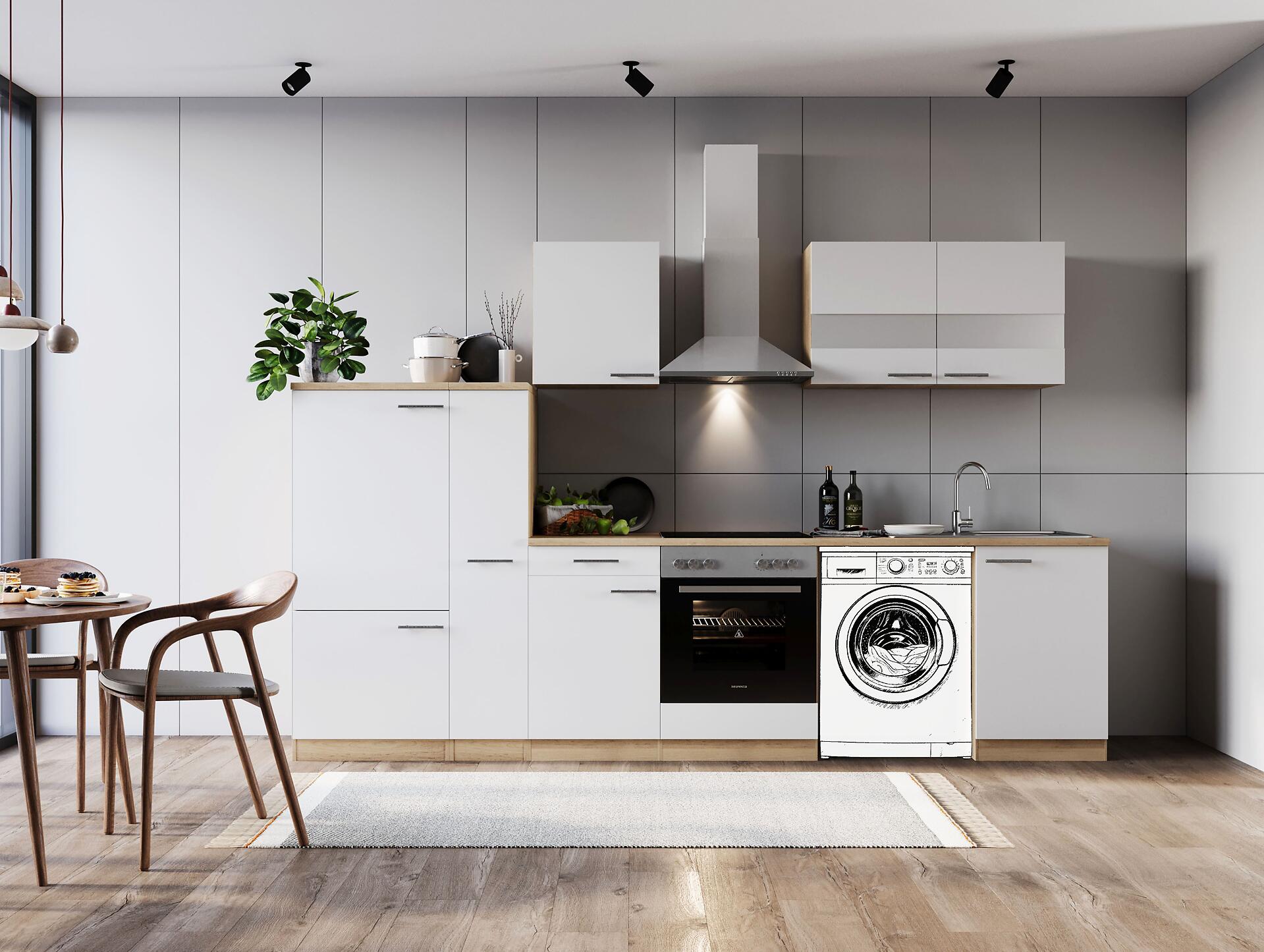 Respekta Küchenblock Merle weiß B/H/T: ca. 310x200x60 cm