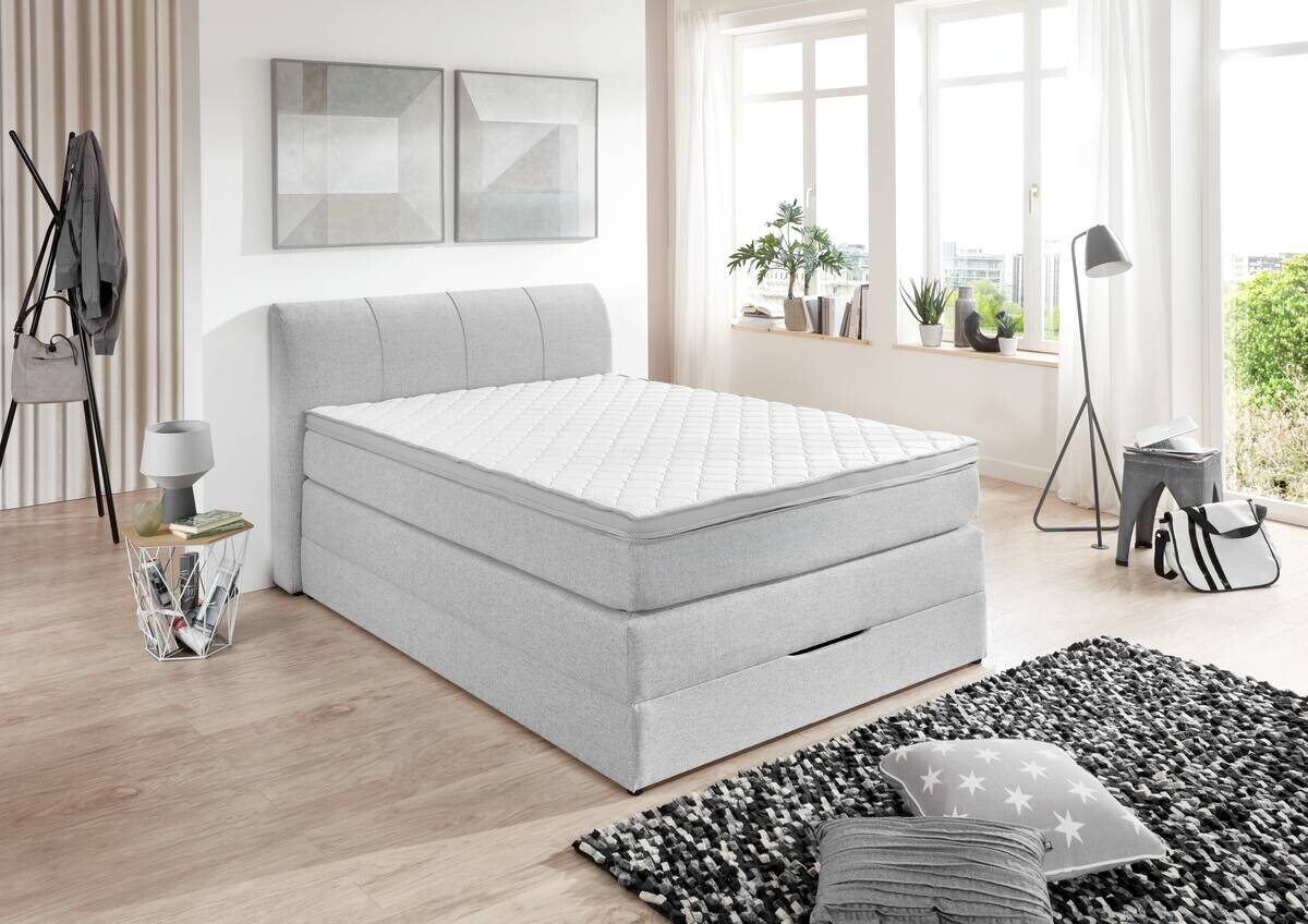 Boxspringbett Modesto Silbergrau
