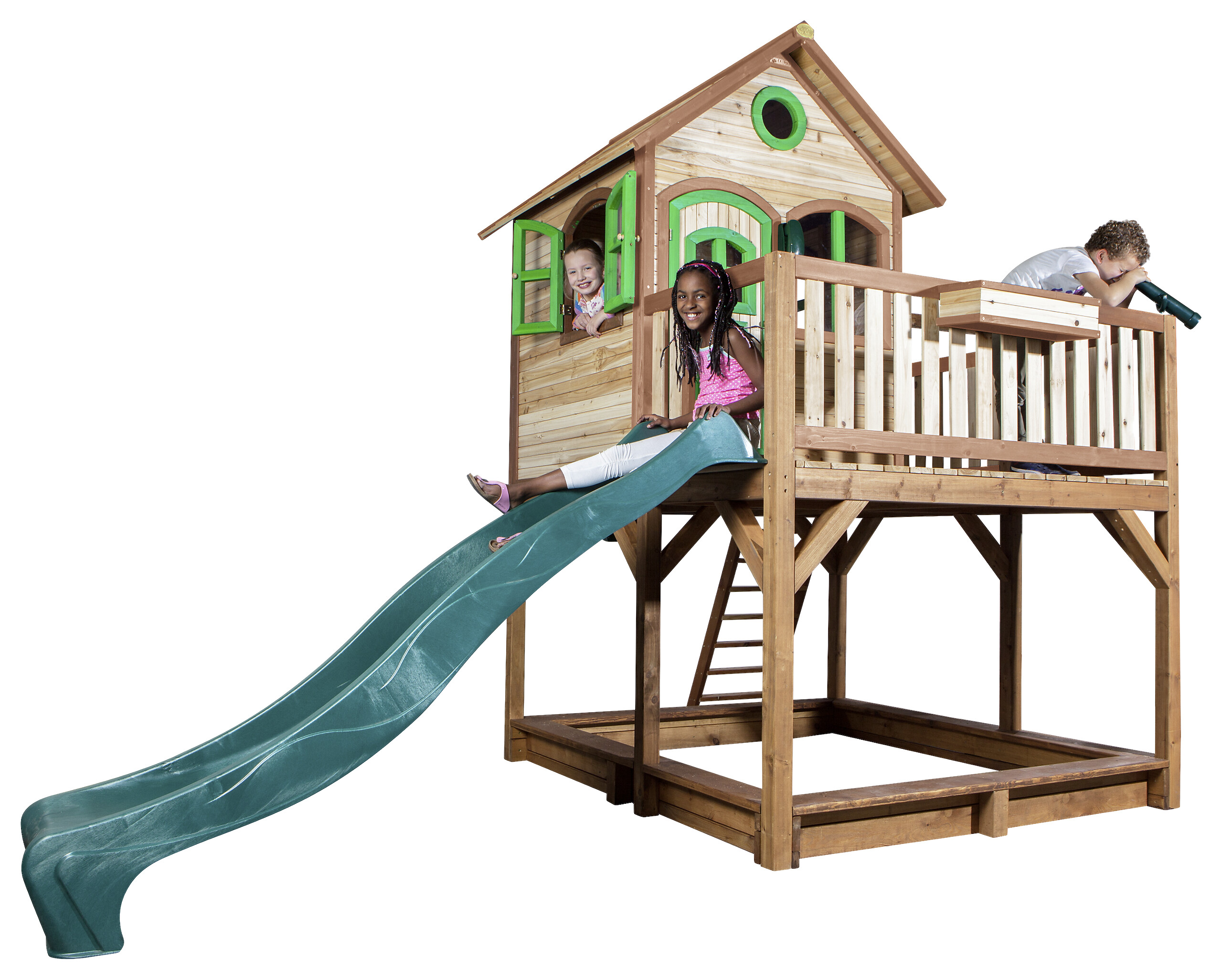 AXI Spielhaus Liam braun B/H/L: ca. 377x291x255 cm