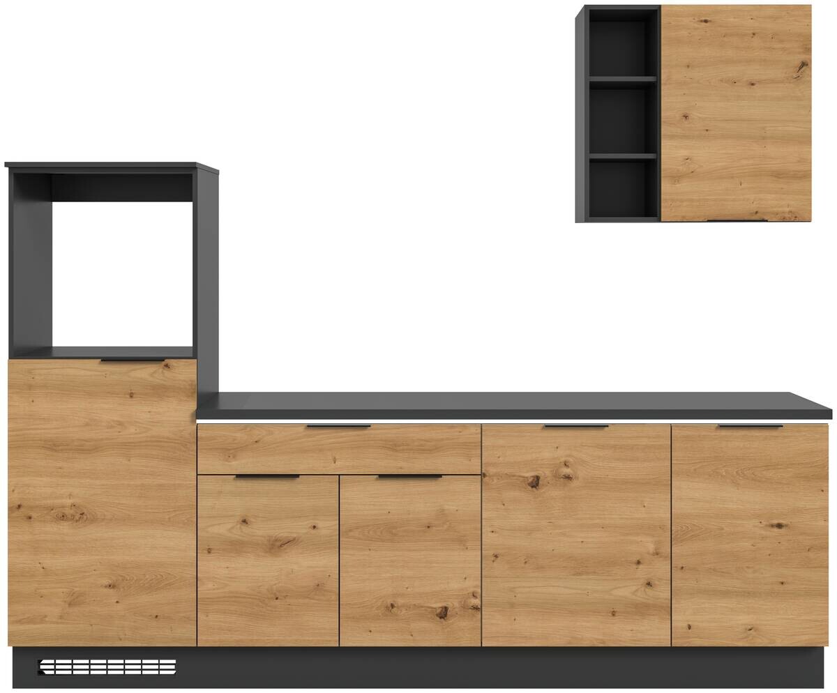 xonox.home Küchenblock Charly Eiche Artisan Nachbildung B/H/T: ca. 260x222x60 cm