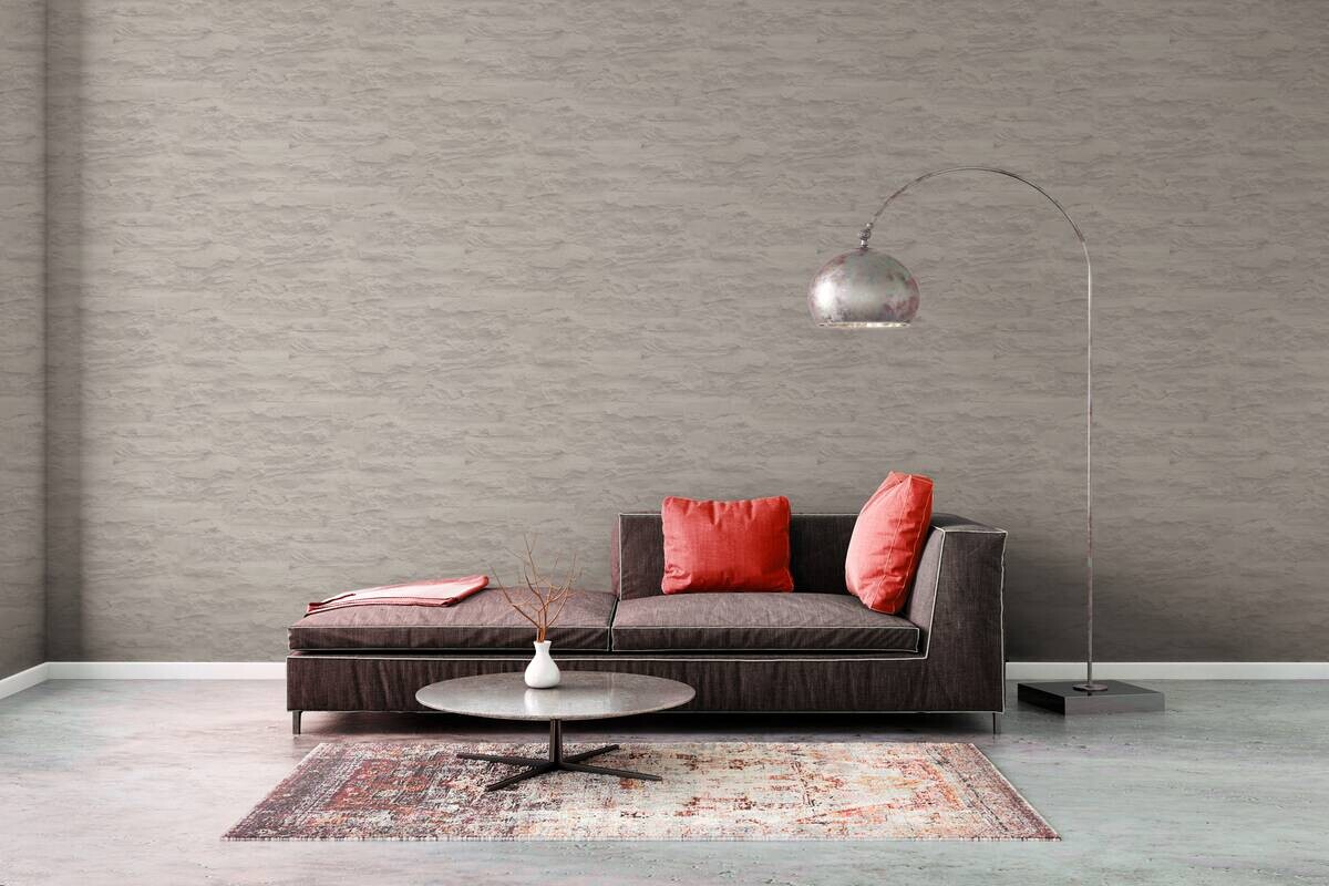 Livingwalls Vliestapete Best of Vlies Steine creme B/L: ca. 53x1005 cm
