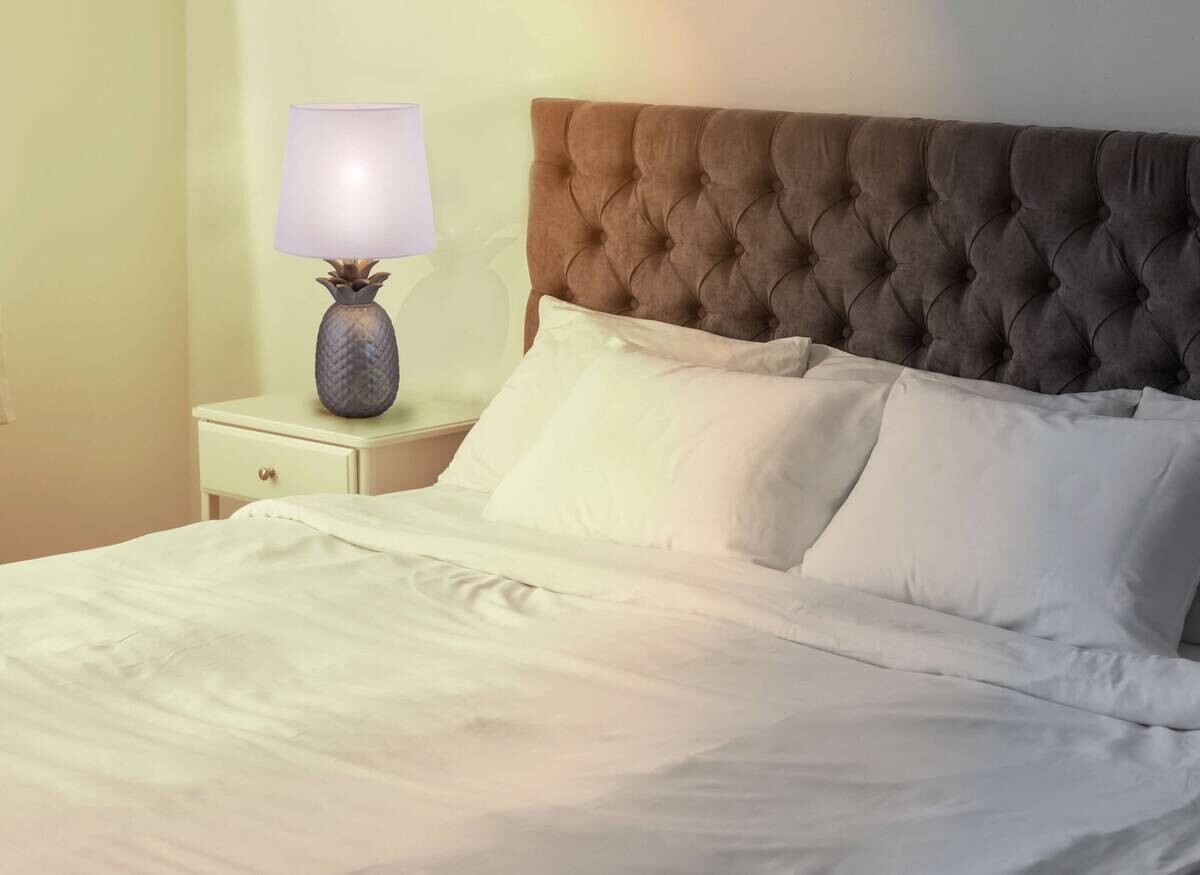 Näve Leuchten Tischleuchte 3150659 silber Keramik B/H/T: ca. 23x45x23 cm E14 1 Brennstellen