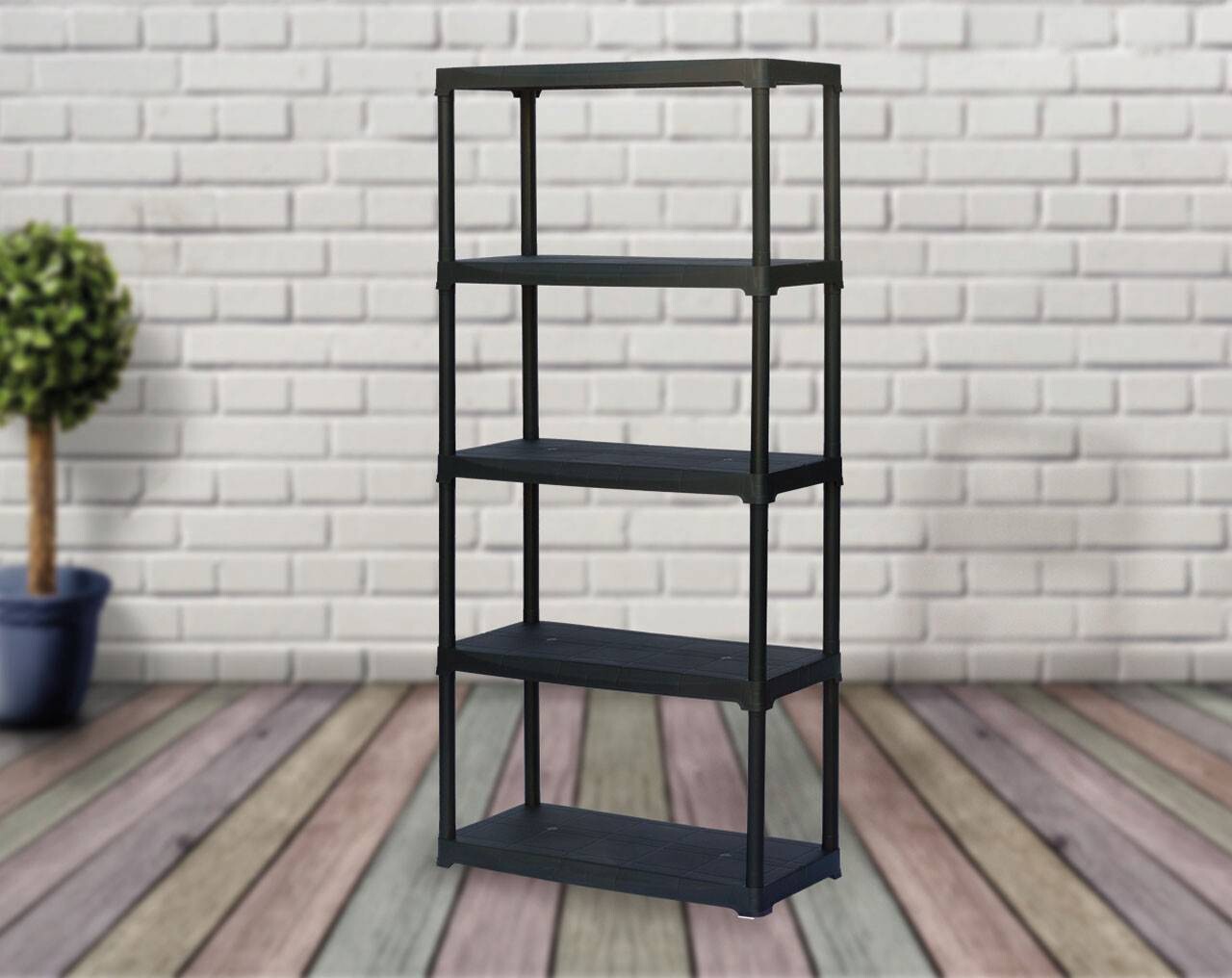 ArtPlast Kunststoffregal schwarz Kunststoff B/H/T: ca. 80x40x175,5 cm