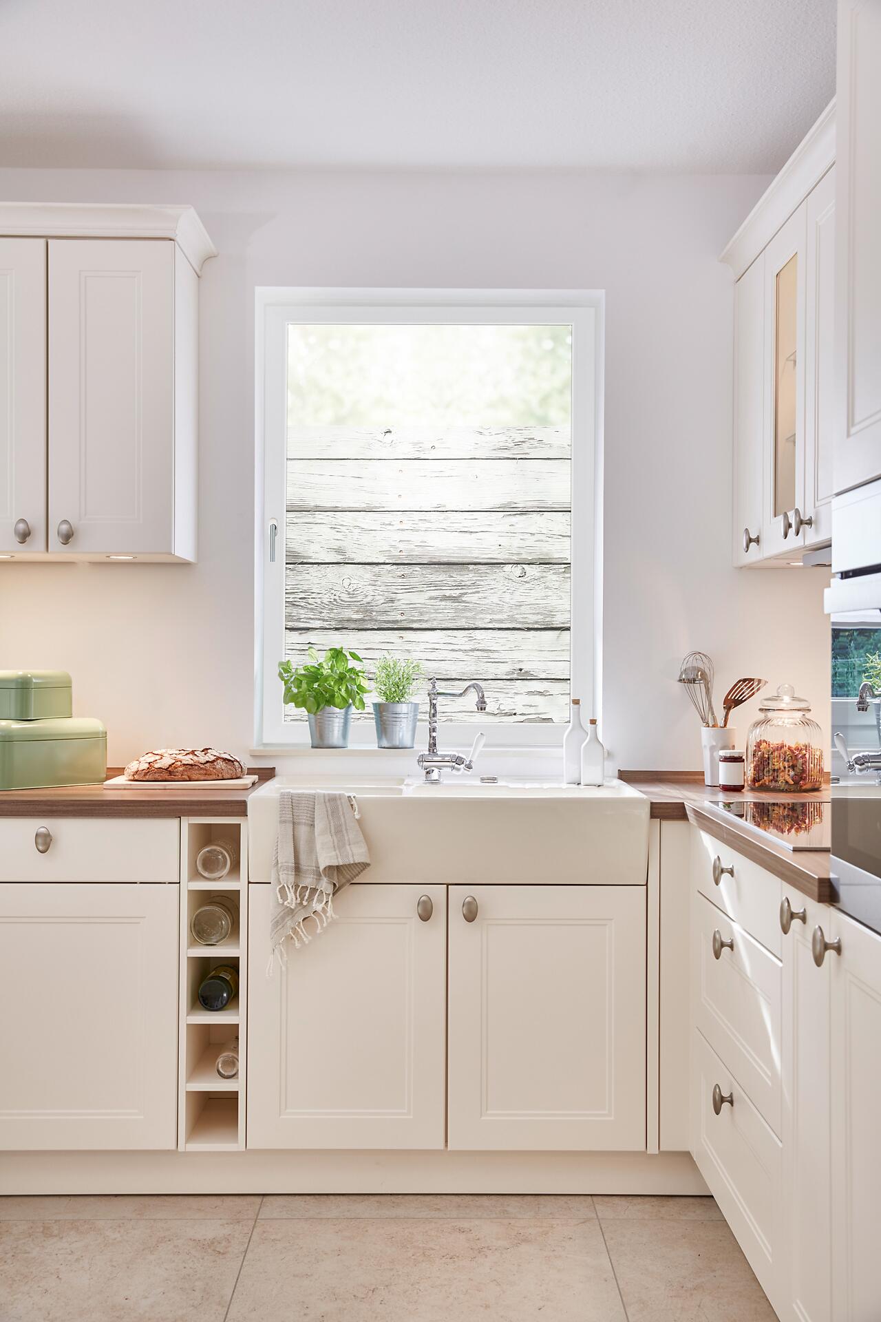 LICHTBLICK Fensterfolie Vintage Vintage Vintage weiß B/L: ca. 50x50 cm