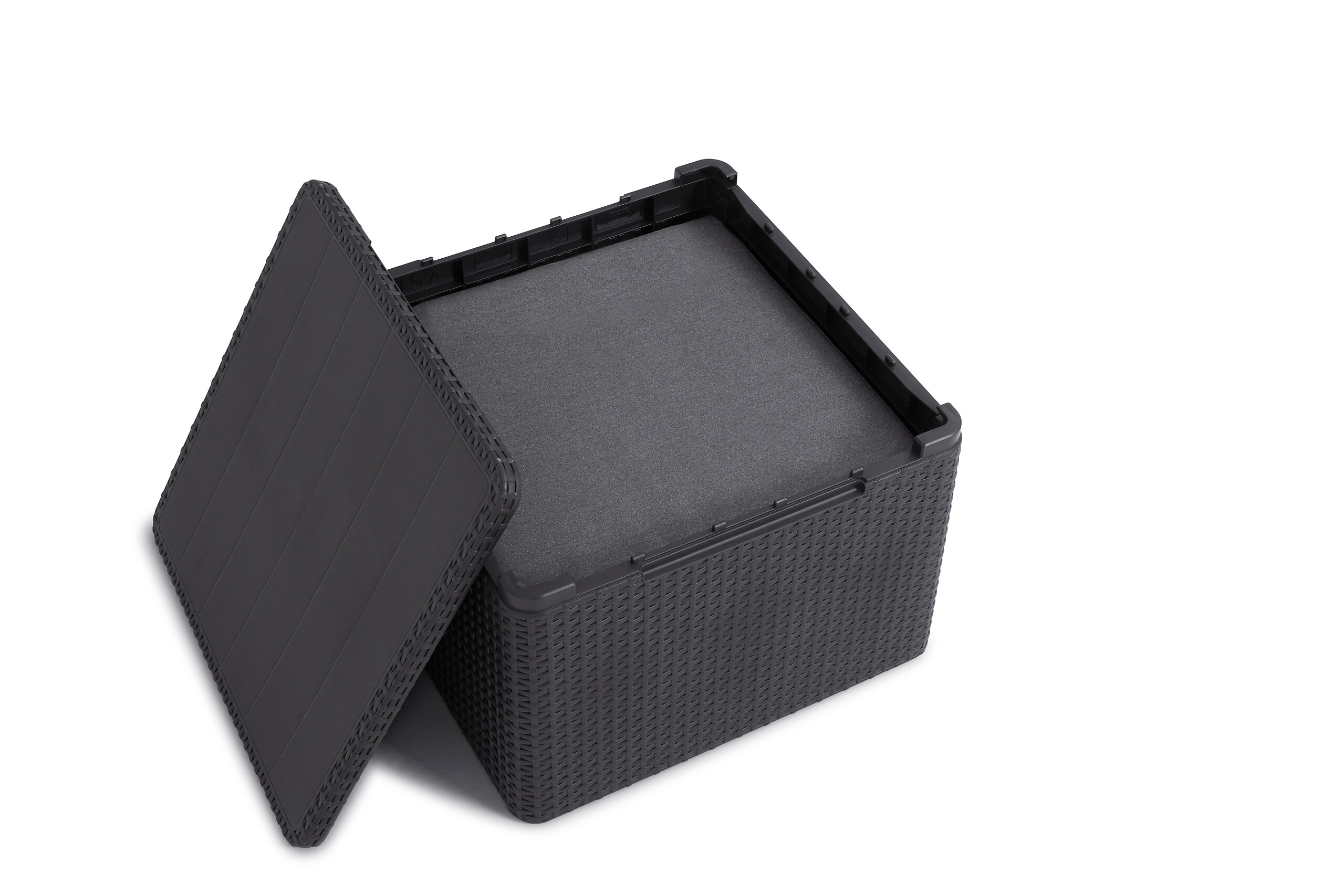 Jardin Aufbewahrungstisch Claire Graphit Polypropylen B/H/L: ca. 55,5x38,5x55,5 cm