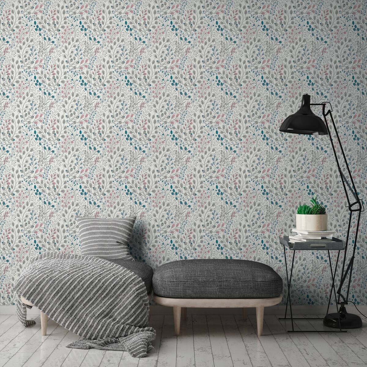 A.S.Creation Vliestapete Attractive 2 Floral weiß B/L: ca. 53x1005 cm