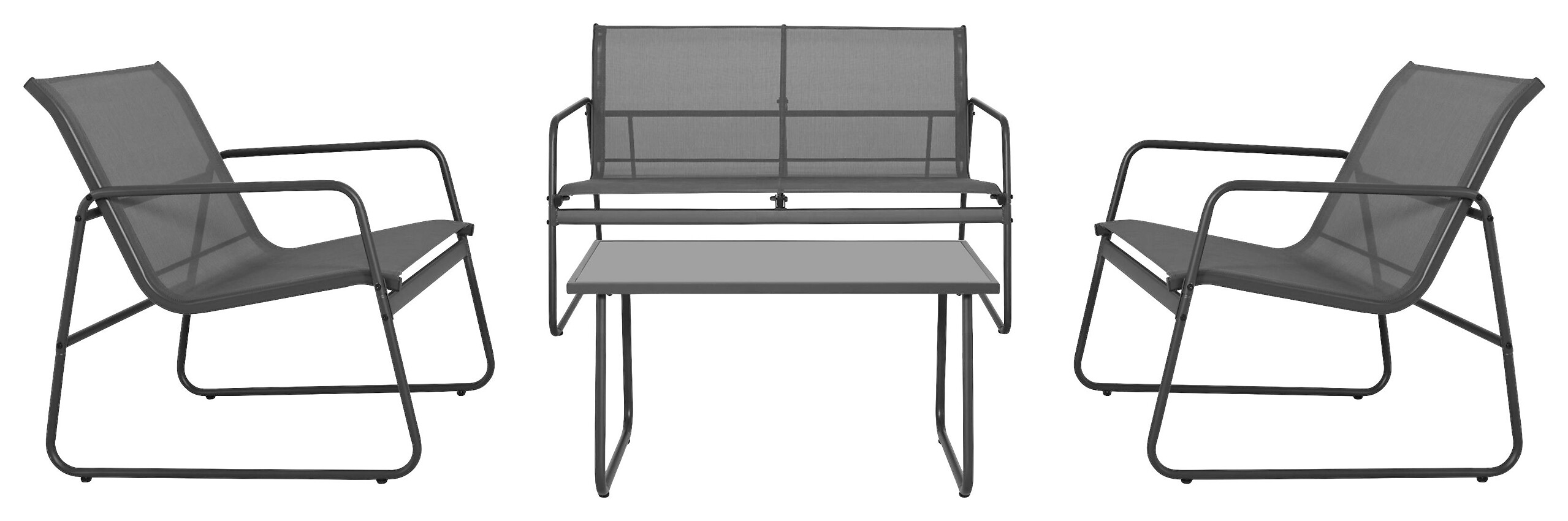 POCOline Gartensitzgruppe Malmö anthrazit Stahlrohr