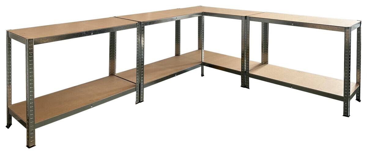 Schwerlaststeckregal 2er-Set verzinkt B/H/T: ca. 160x160x40 cm