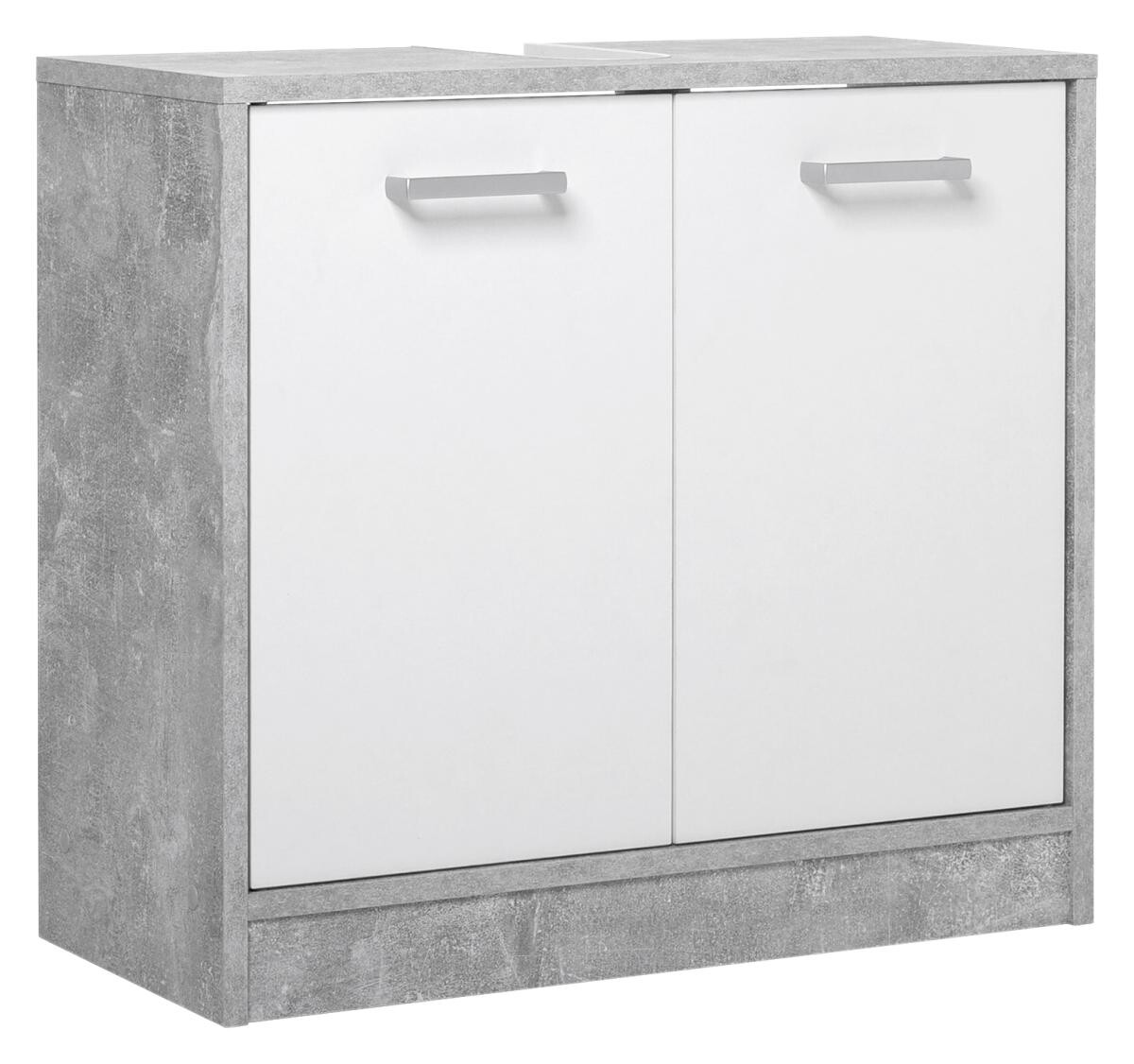 Bad-Set Madeira Beton Optik weiß B/H/T: ca. 123x76,5x28 cm