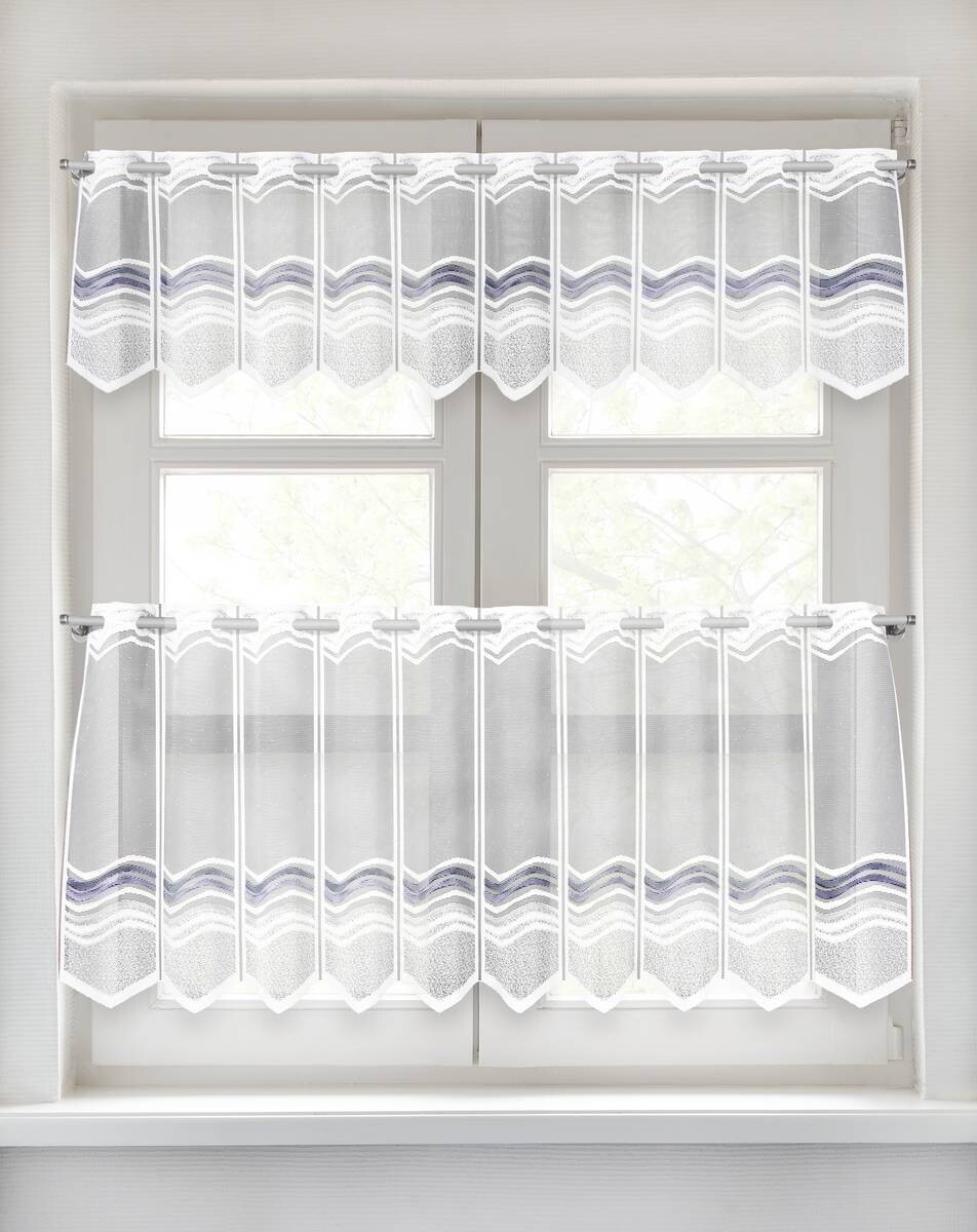 POCOline Scheibengardine Juist grau B/L: ca. 140x45 cm