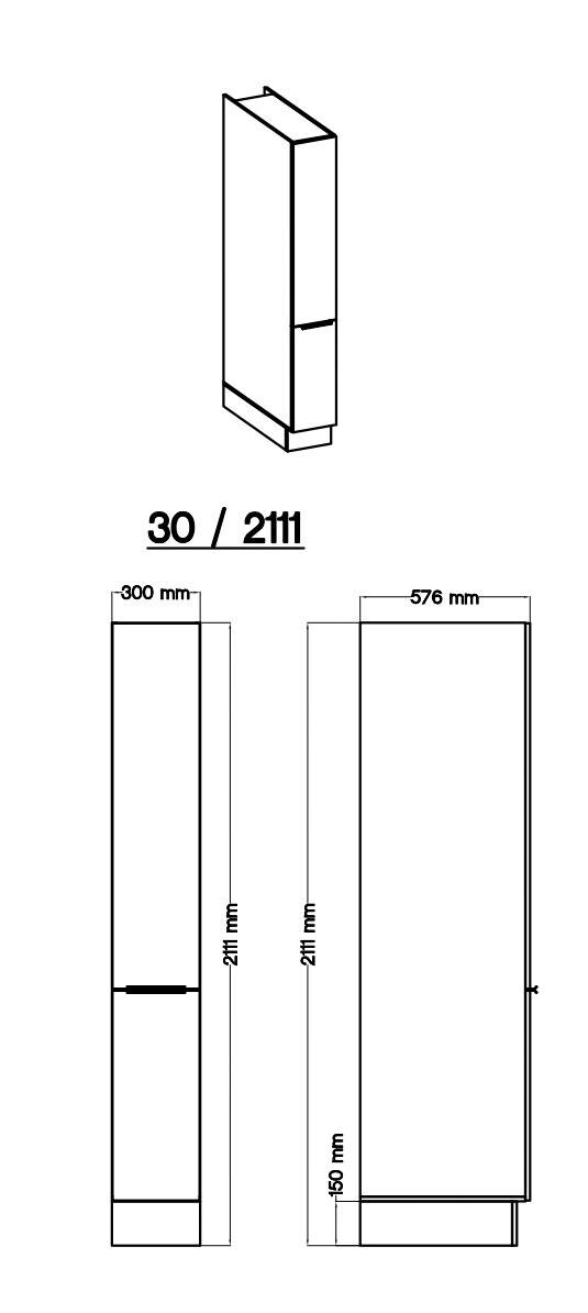 Respekta Winkelküche Marleen weiß Hochglanz B/H/T: ca. 310x211x170 cm