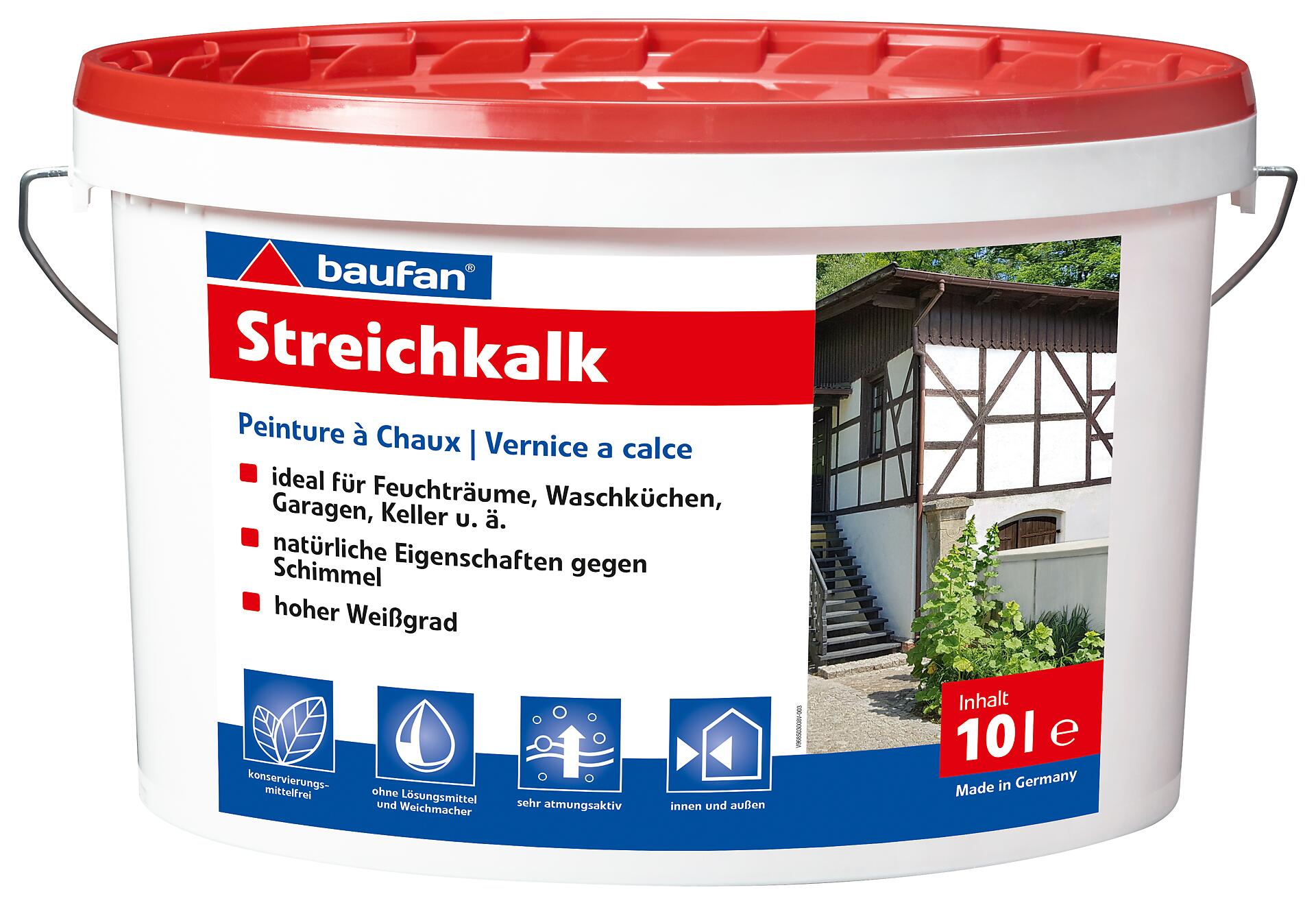 Baufan Streichkalk weiß ca. 10 l Baufan Streichkalk weiß ca. 10 l