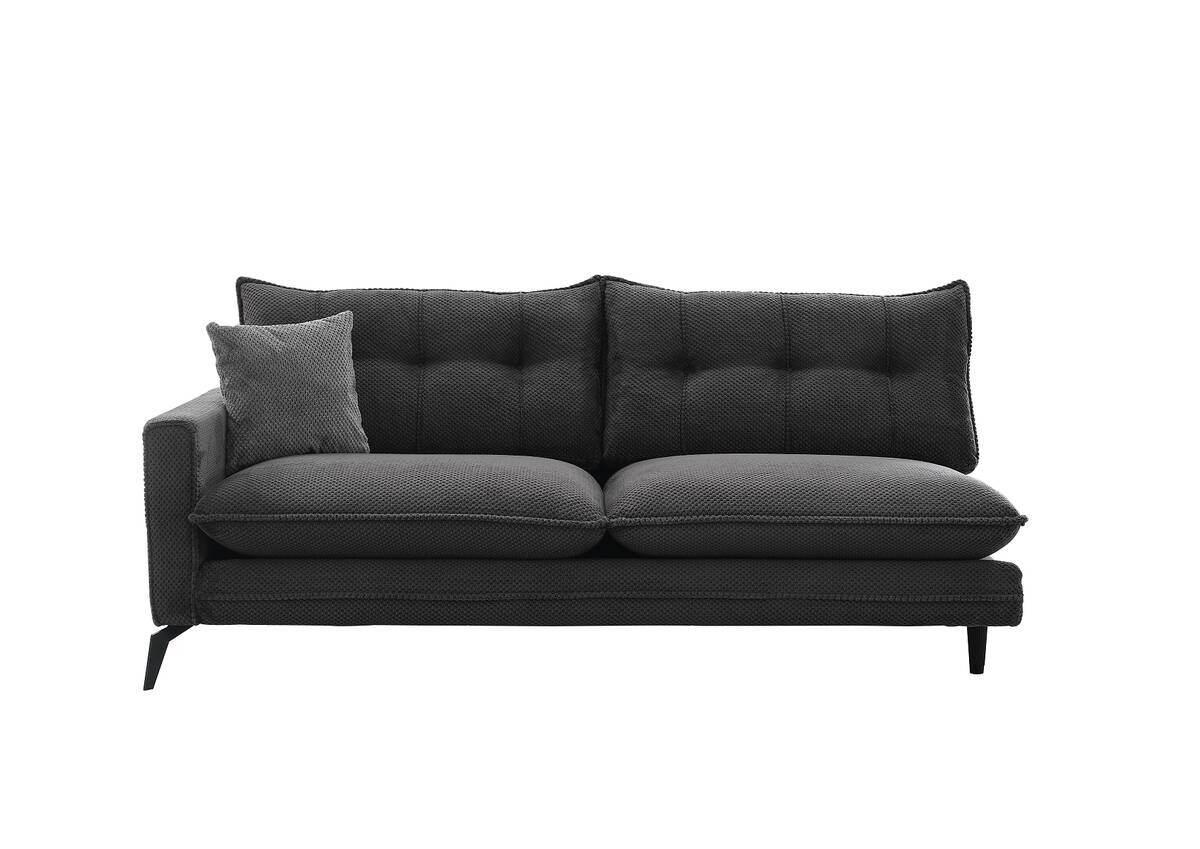 Ecksofa grau Webstoff B/H/T: ca. 288x88x168 cm