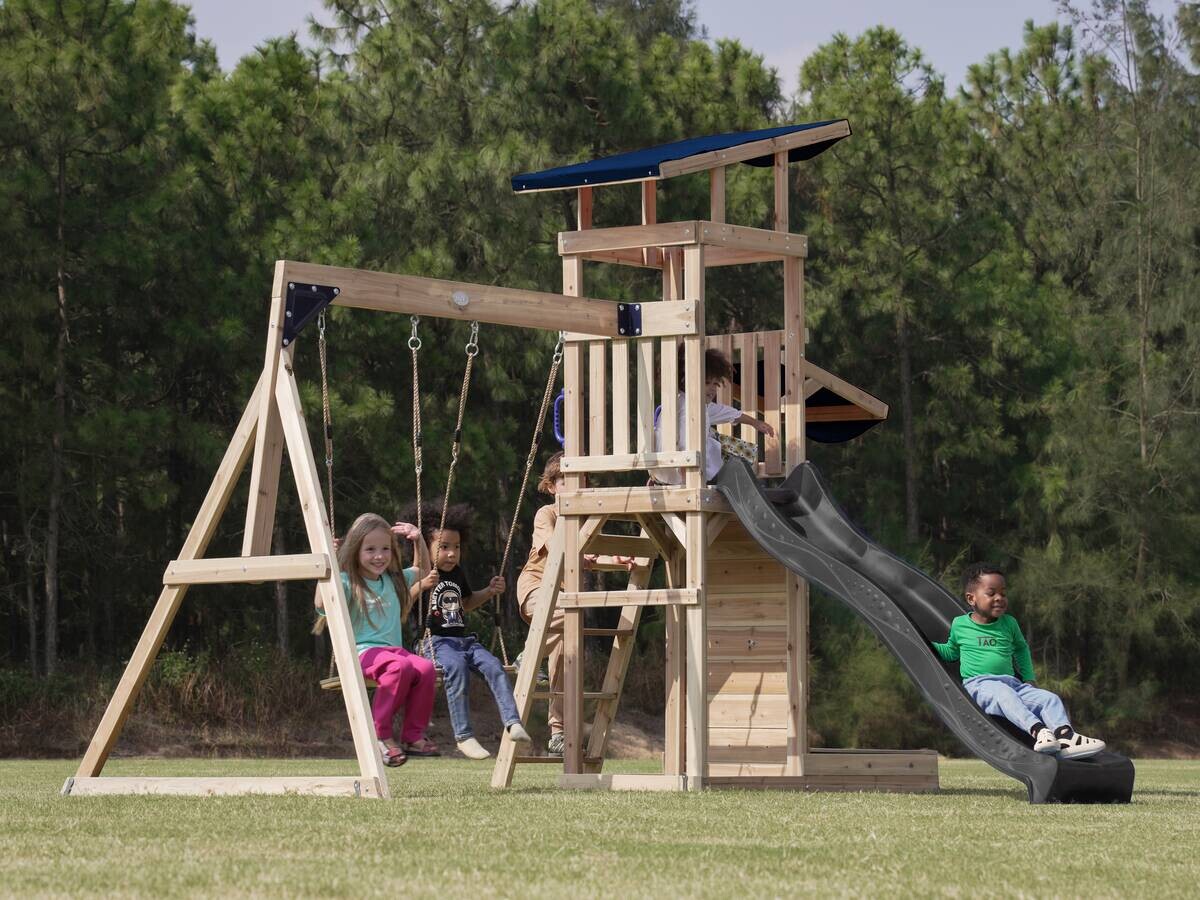 AXI Spielturm Malik grau B/H/L: ca. 345x270x336 cm