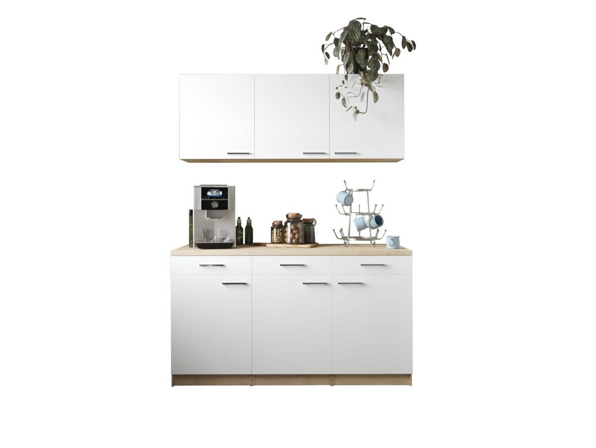 Anbauküchen-Set Merle weiß B/H/T: ca. 150x200x60 cm